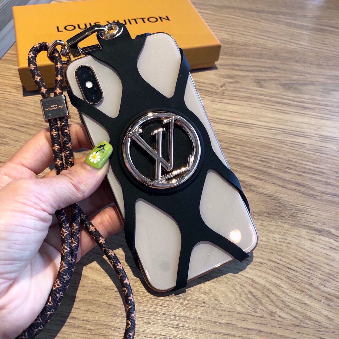 Louis Vuitton Louise Phone Holder – Gold Mobile Phone Finger Ring Stand M68382 Black