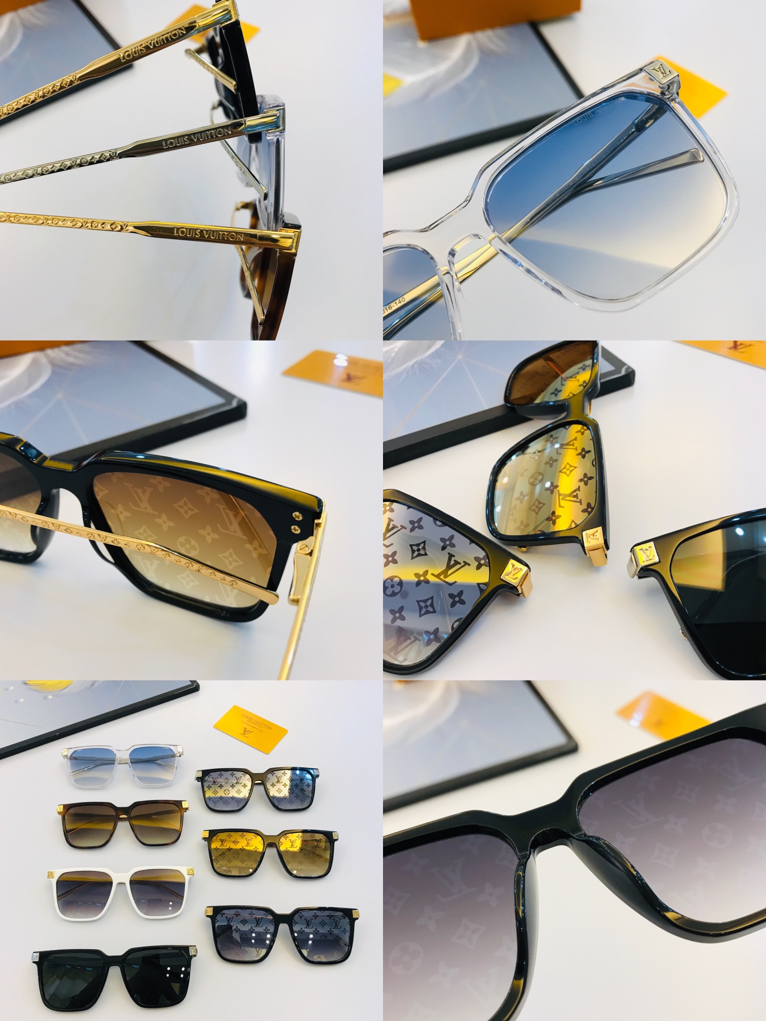 Louis Vuitton - LV Rise Square Sunglasses - Acetate & Metal - Black - Men - Luxury