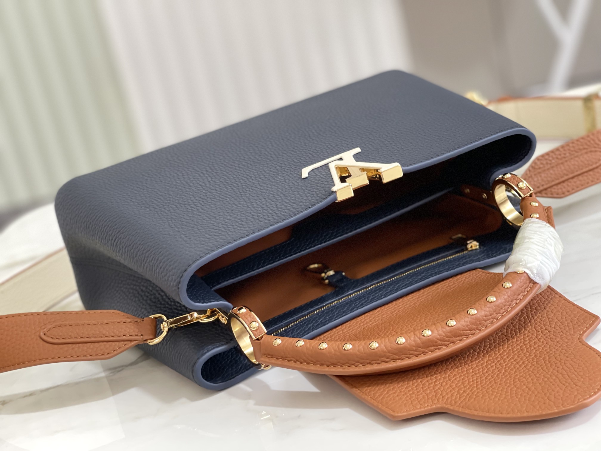 Louis Vuitton Capucines MM Capucines in Blue – WOMEN – Handbags M58695-Bestpurse.me