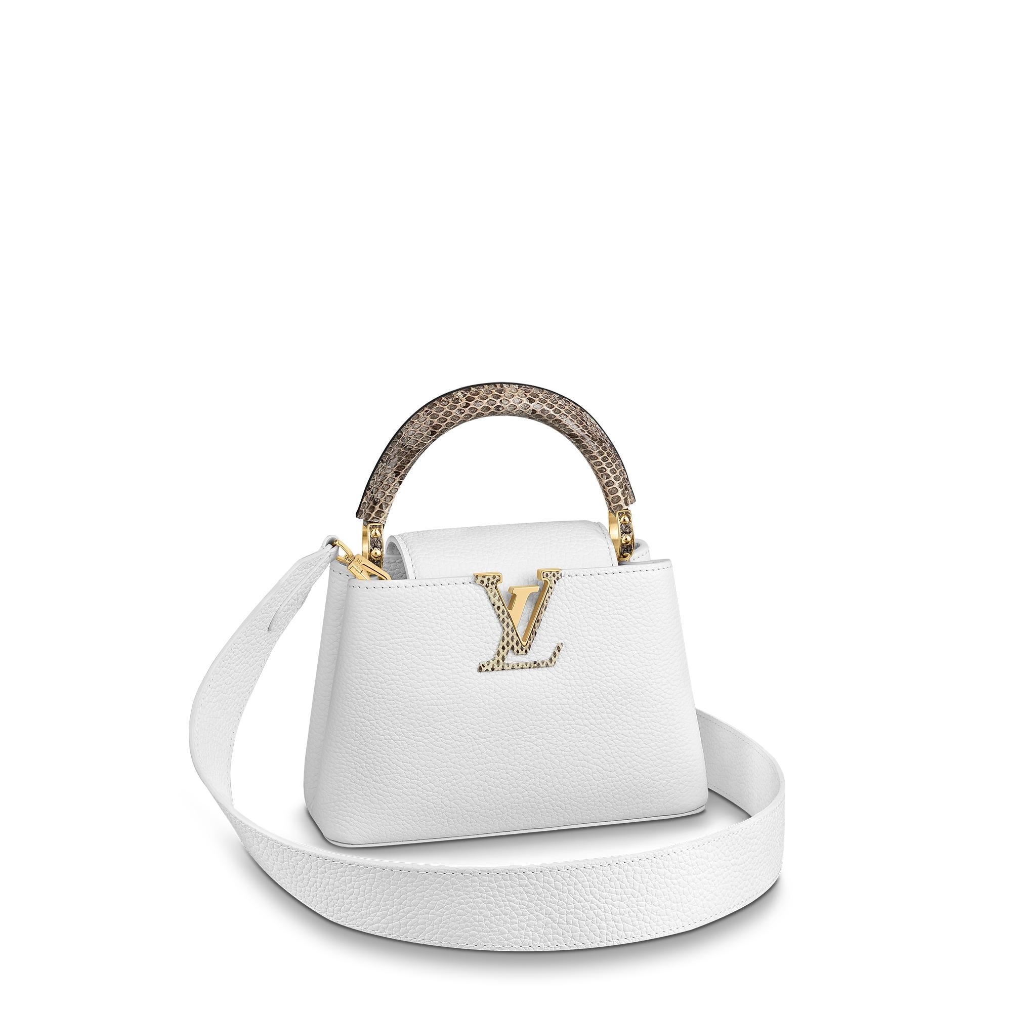 Louis Vuitton Capucines Mini Ayers in White – Women – Handbags M56399