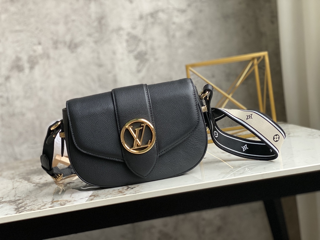 Louis Vuitton LV Pont 9 Soft MM – Women – Handbags M58967 Black
