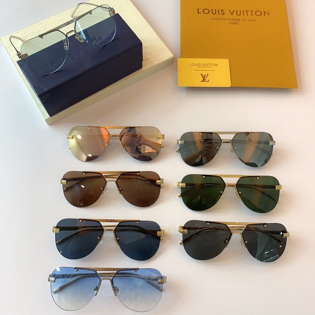 LOUIS VUITTON SUNGLASSES LV ASH BLACK/GOLD accessories mens