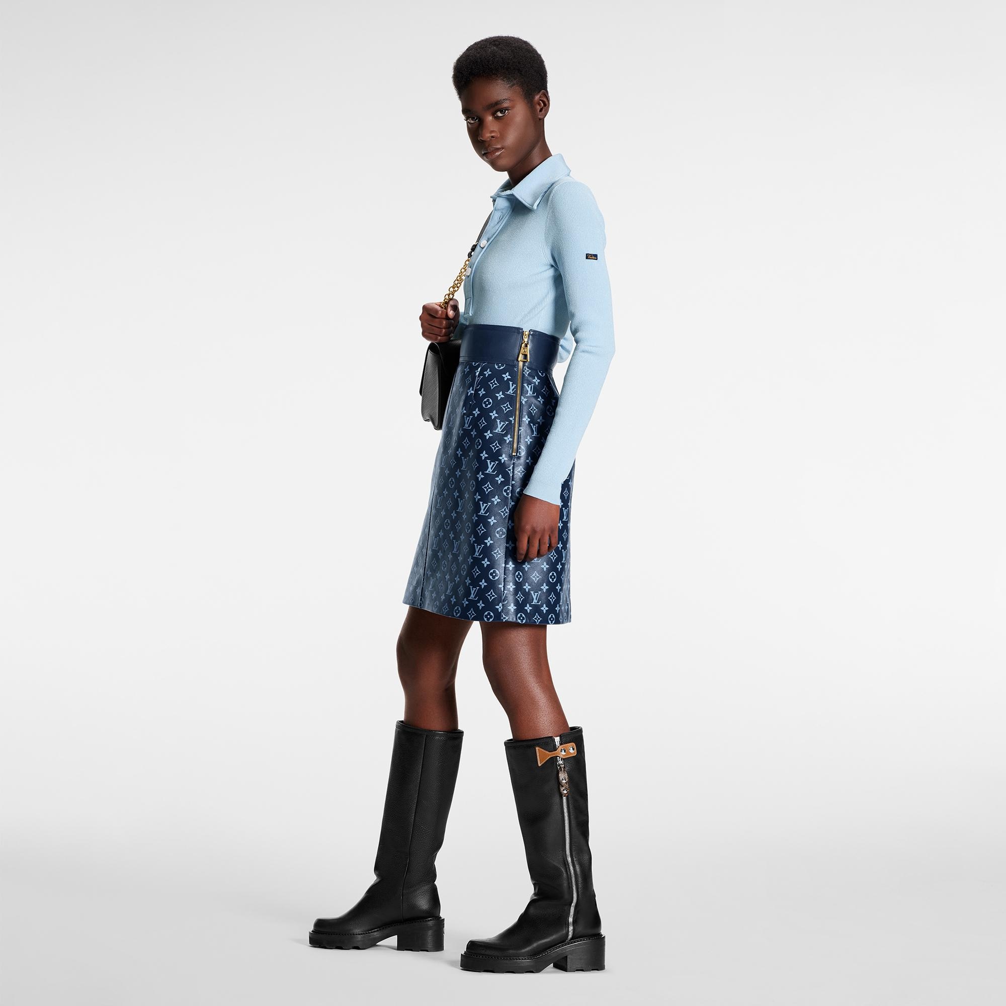 Louis Vuitton Embossed Midnight Monogram Pencil Skirt – Women – Ready-to-Wear 1AA9DB