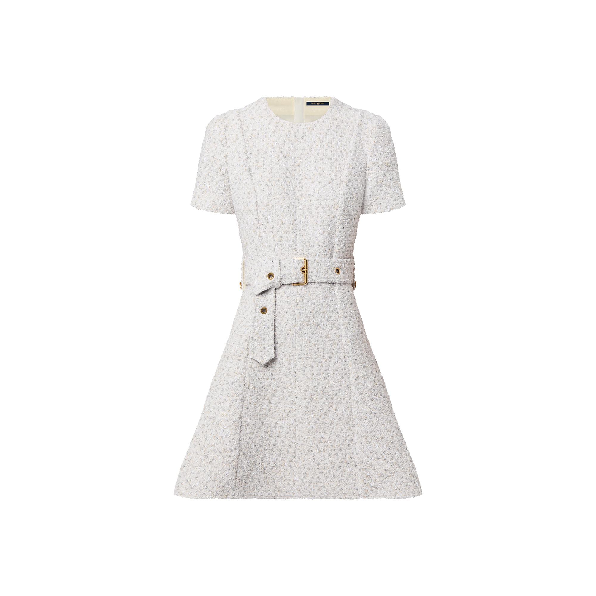 Louis Vuitton Lurex Tweed Belted Skater Dress – Women – Ready-to-Wear 1AAAFP
