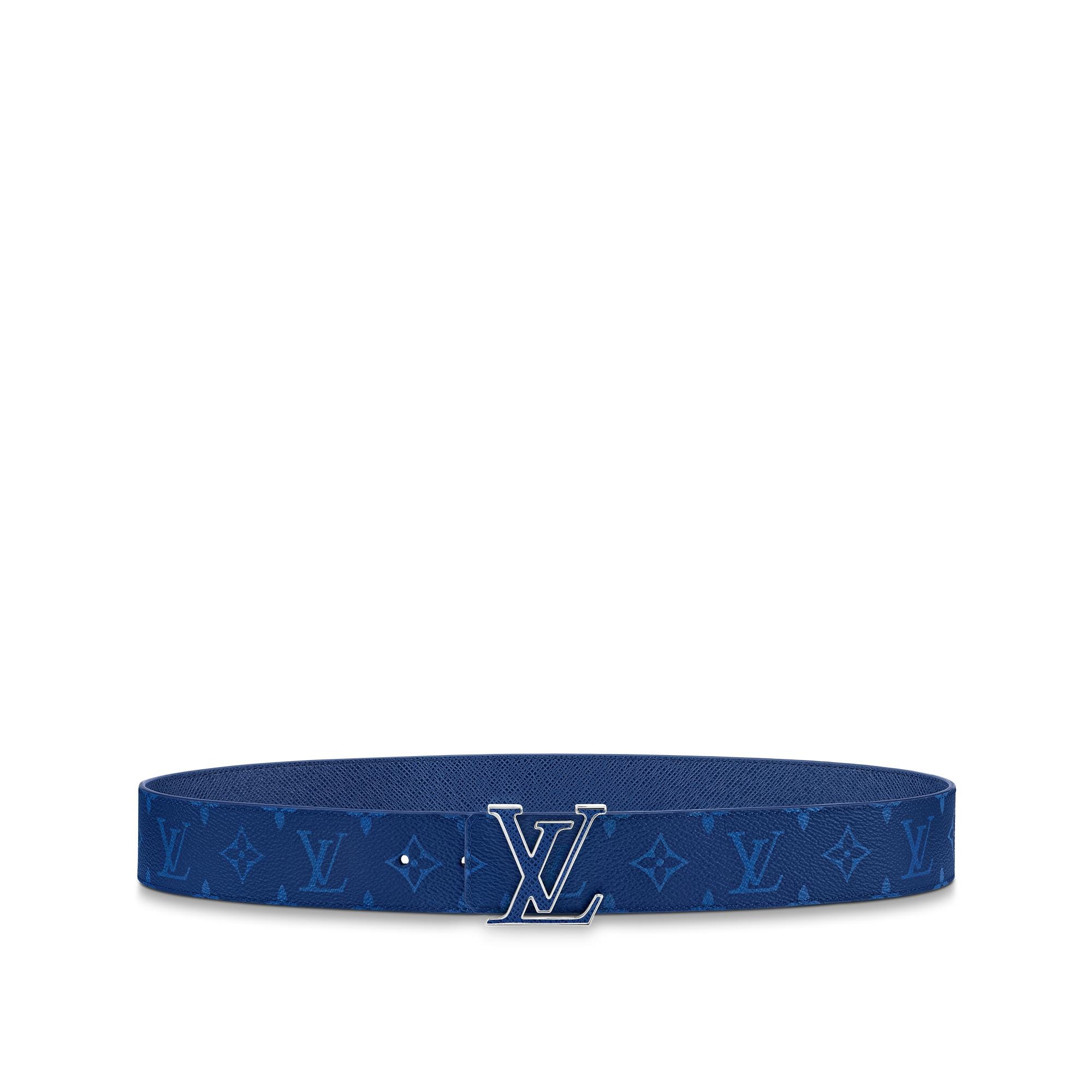 Louis Vuitton LV Initiales 40MM Reversible Belt Men M0159T Blue