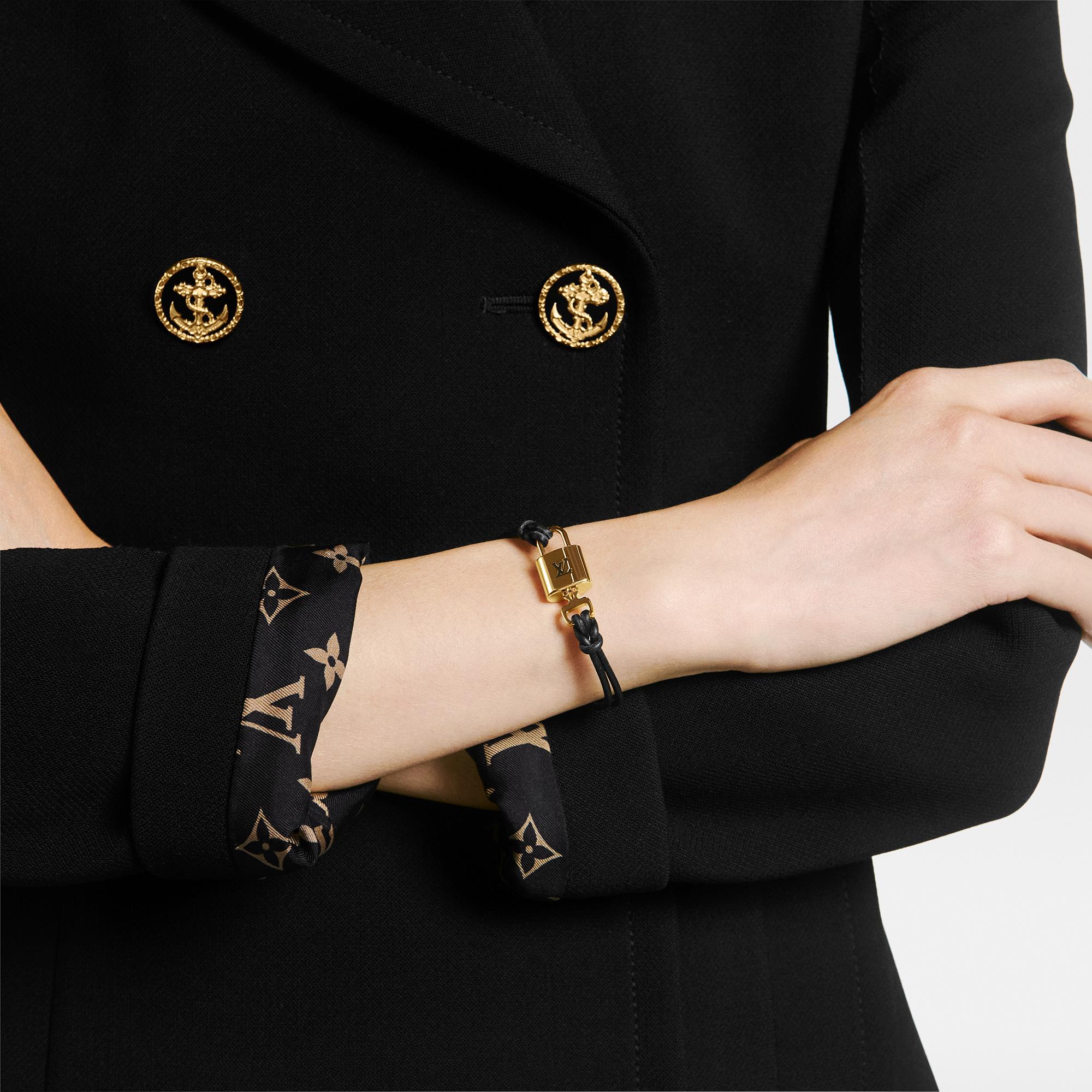 Louis Vuitton LV Padlock Bracelet Other Leathers – Women – Fashion Jewelry M8138E Black