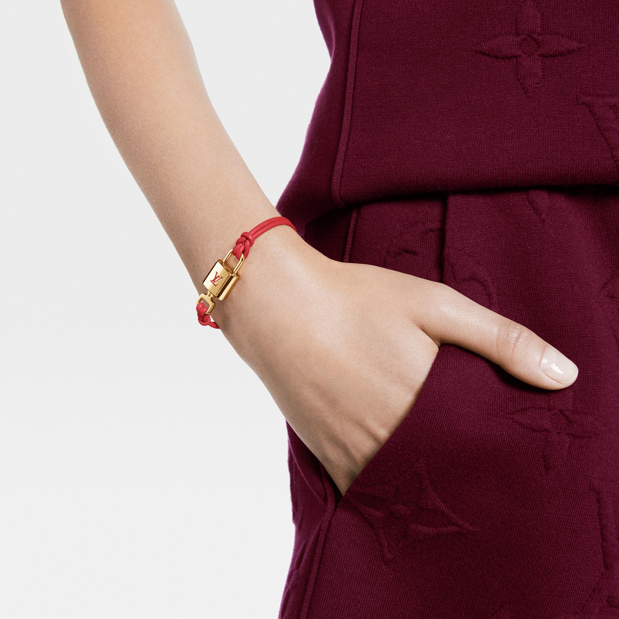 Louis Vuitton LV Padlock Bracelet Other Leathers – Women – Fashion Jewelry M8139E Red