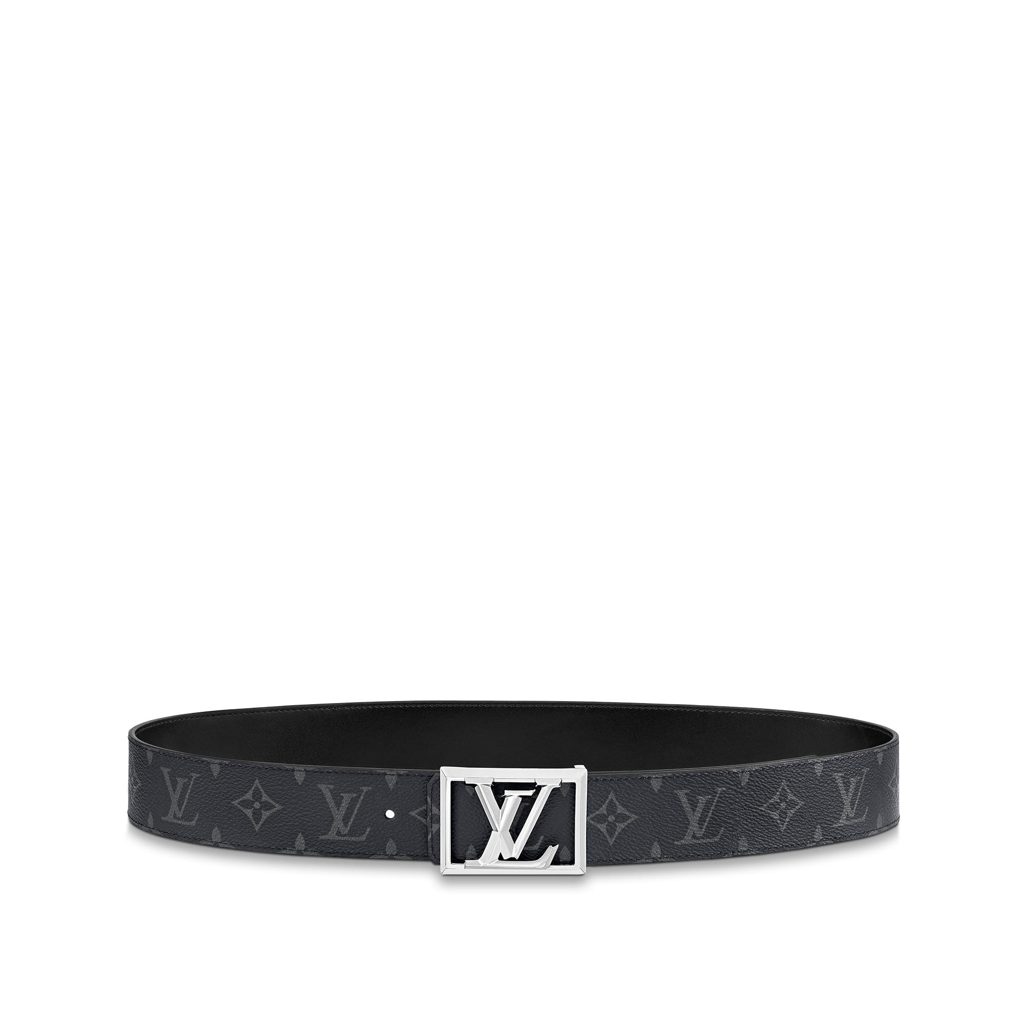 Louis Vuitton, Accessories, Louis Vuitton Pyramide 4mm Black Leather Belt  Size 90