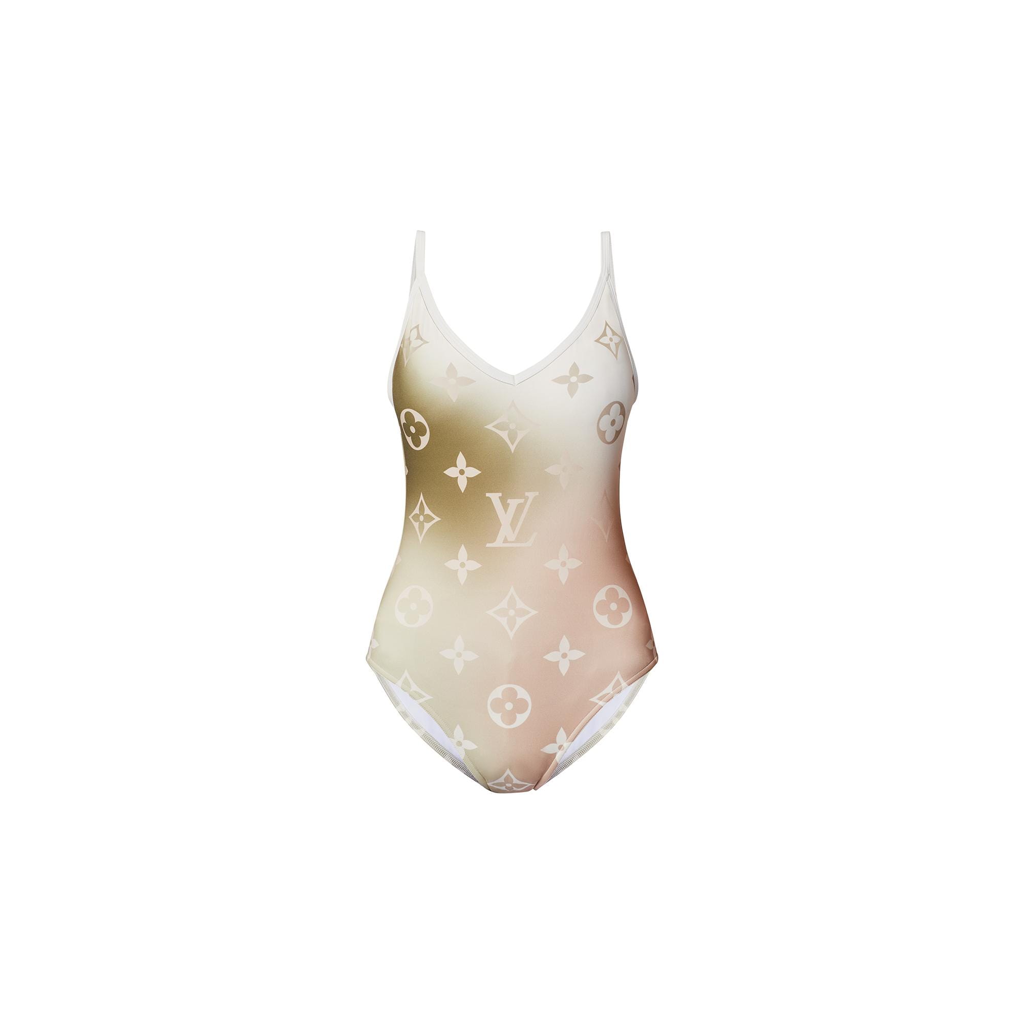 Louis Vuitton Monogram Gradient Cut-Out One-Piece Swimsuit – Women – Ready-to-Wear 1A9X2I beige