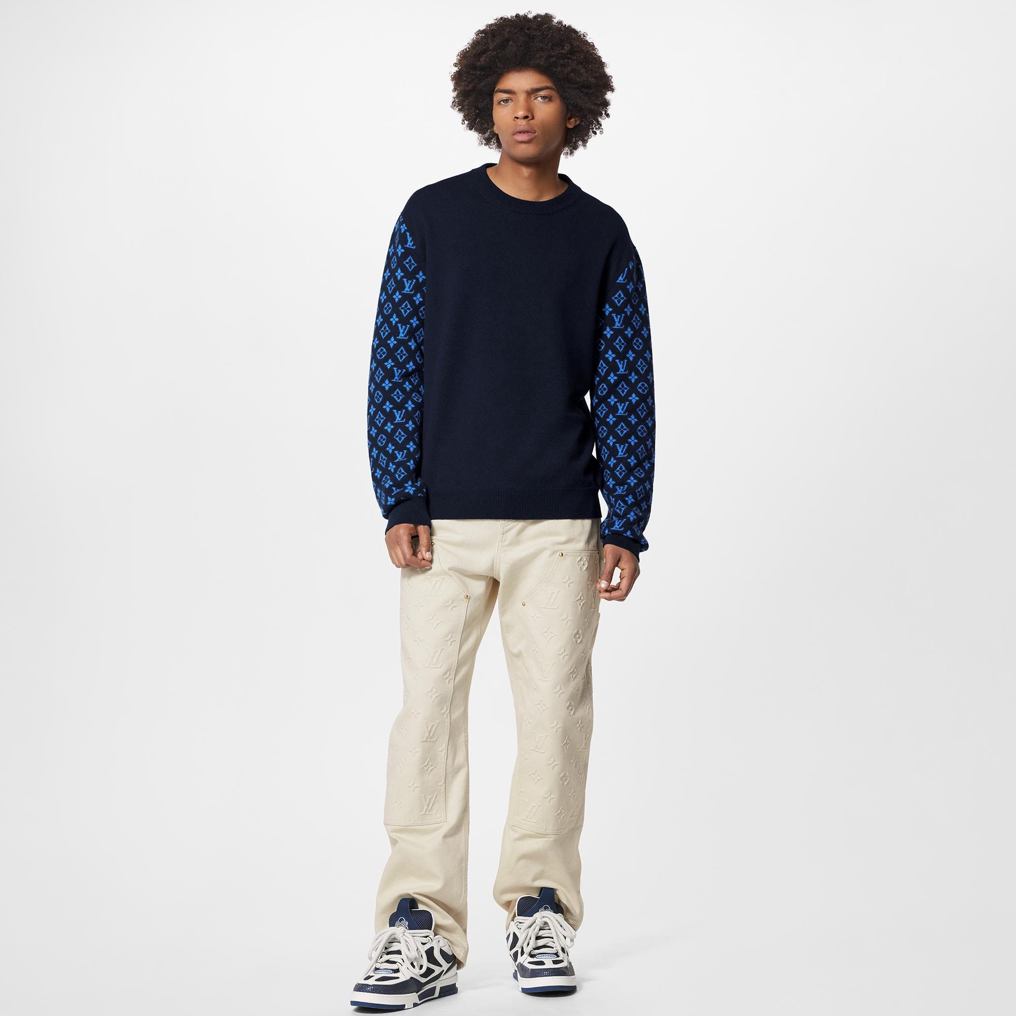 Louis Vuitton Monogram Mix Cashmere Crewneck – Men – Ready-to-Wear 1AATLS M