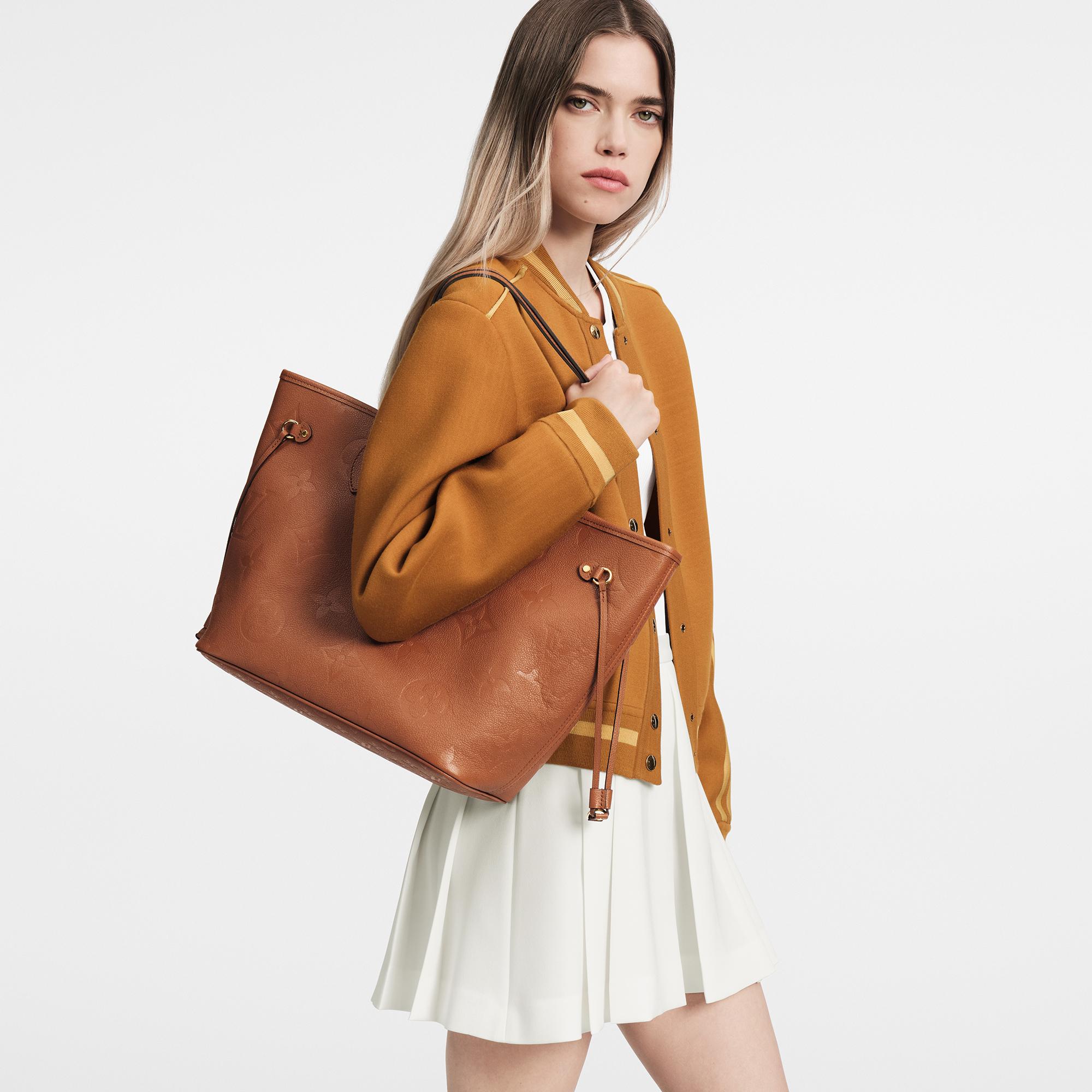 Louis Vuitton Neverfull MM Monogram Empreinte Leather – Women – Handbags M46135 Cognac