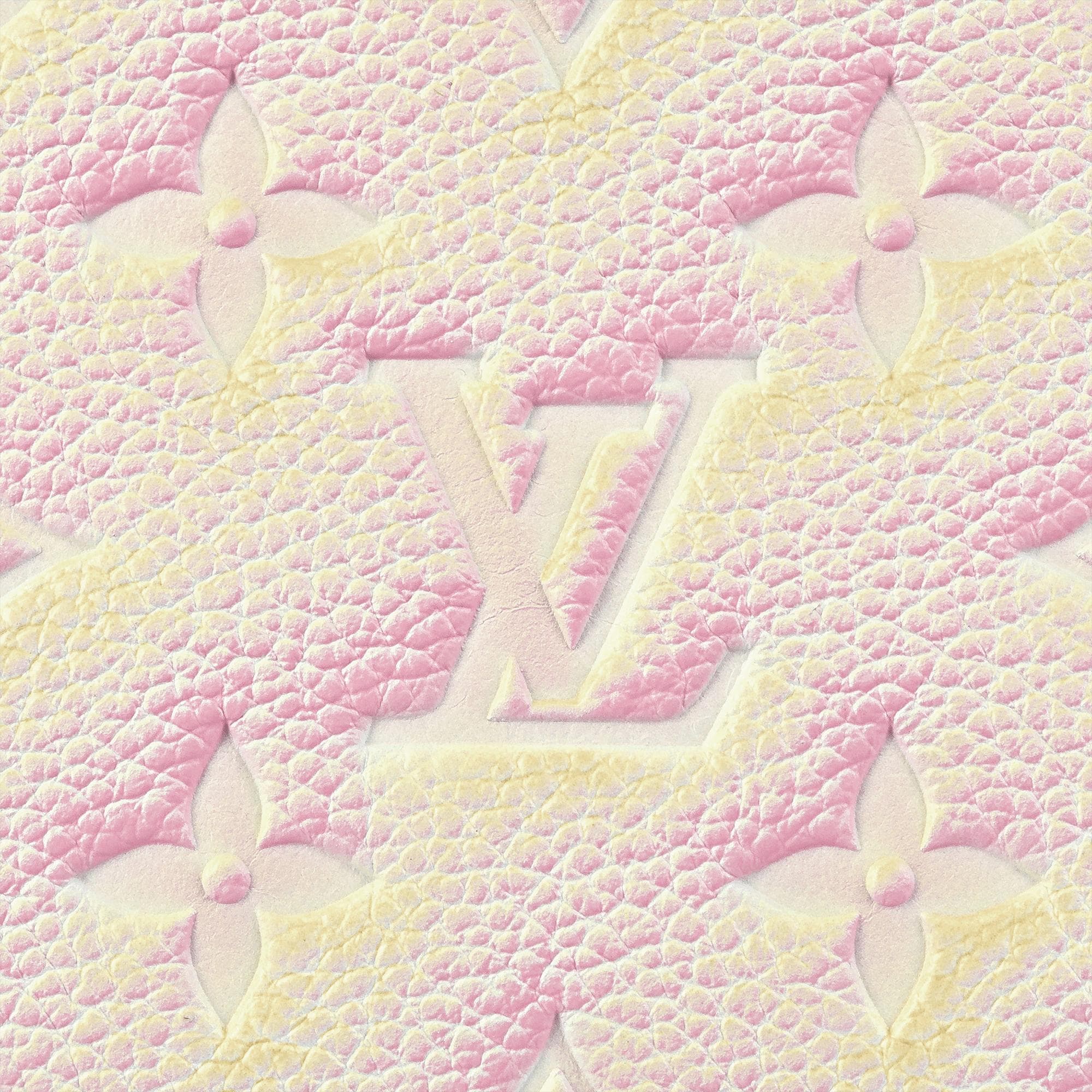 LOUIS VUITTON On The Go PM Monogram Implant 2WAY Tote Bag Light Pink M46168