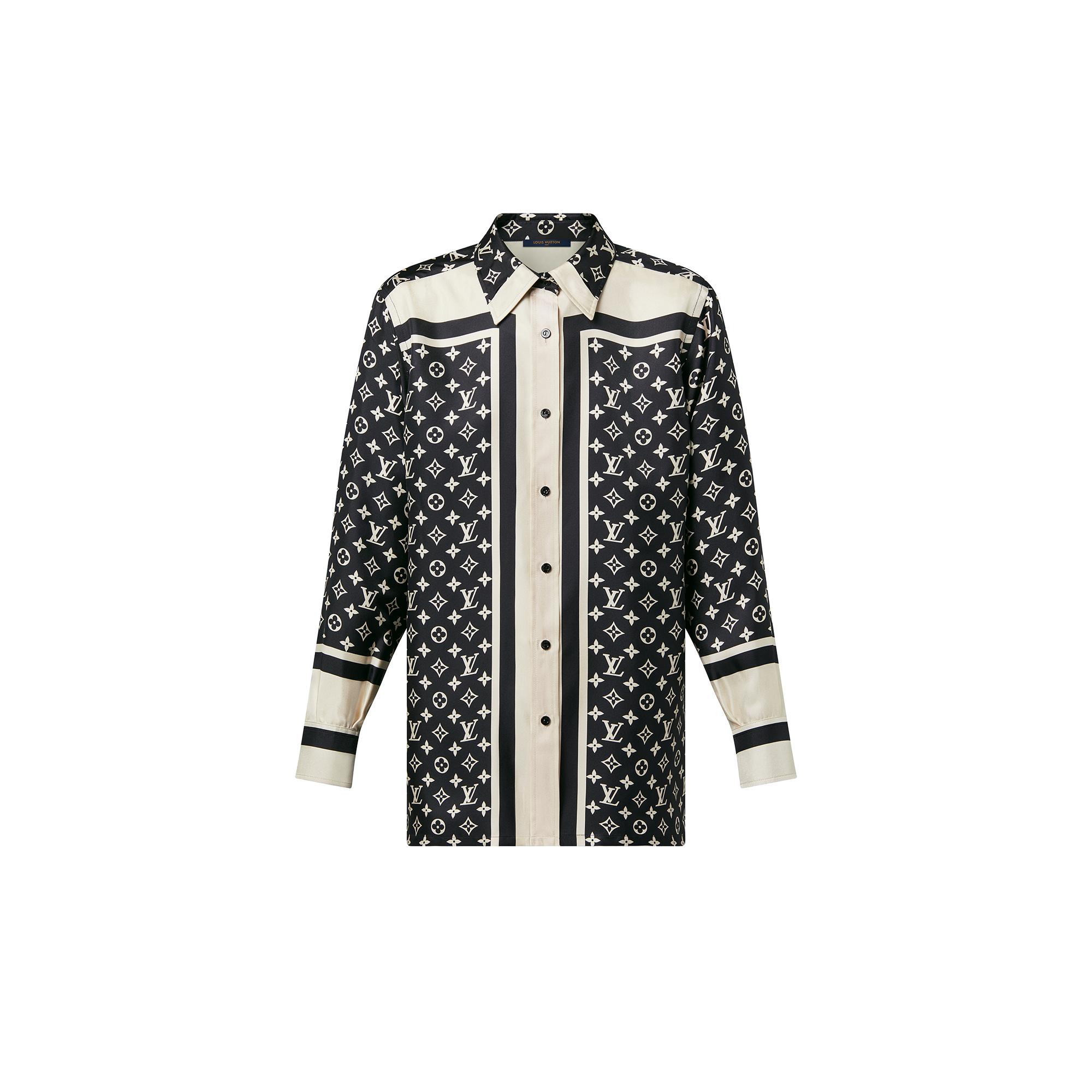 Louis Vuitton Stripe Accent Monogram Pajama Shirt – Women – Ready-to-Wear 1AALHY
