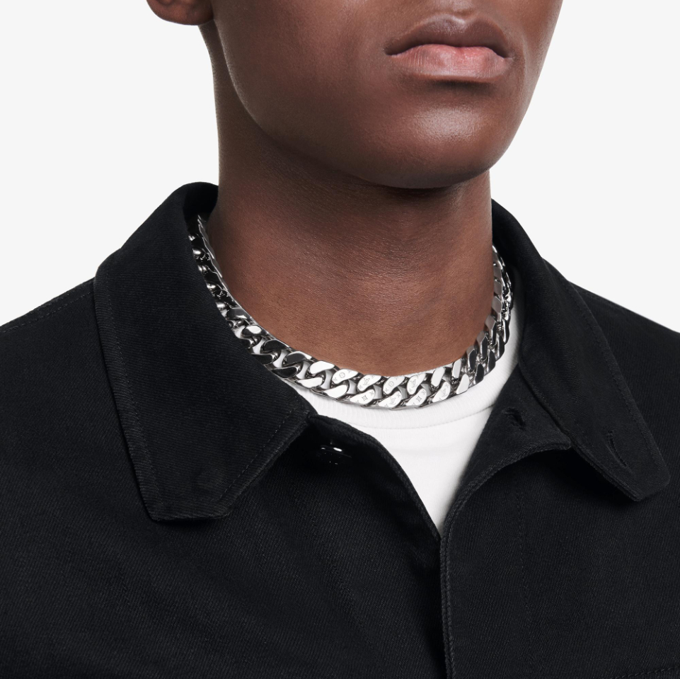 Louis Vuitton LV Chain Links Necklace Metal Silver 2189451