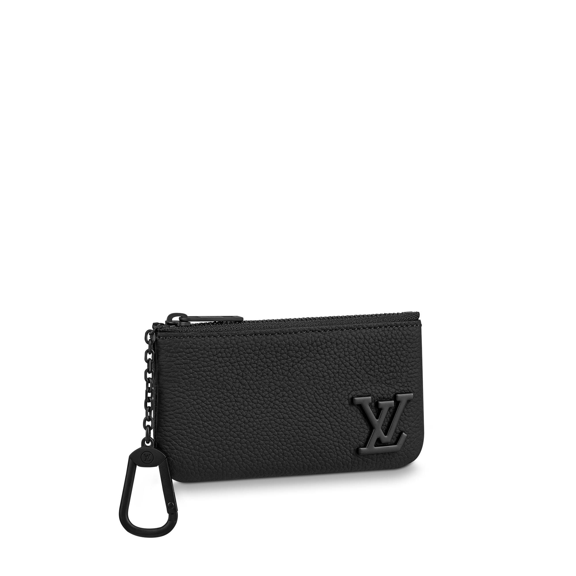 Louis Vuitton Key Pouch LV AEROGRAM in Black – MEN – Small Leather Goods M81031