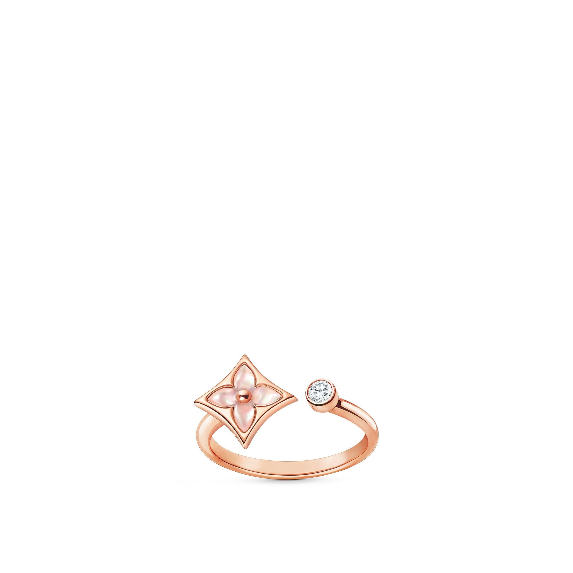Louis Vuitton Color Blossom Mini Star Ring, Pink Gold, Pink Mother-Of-Pearl And Diamond – Jewelry – Categories Q9N07F