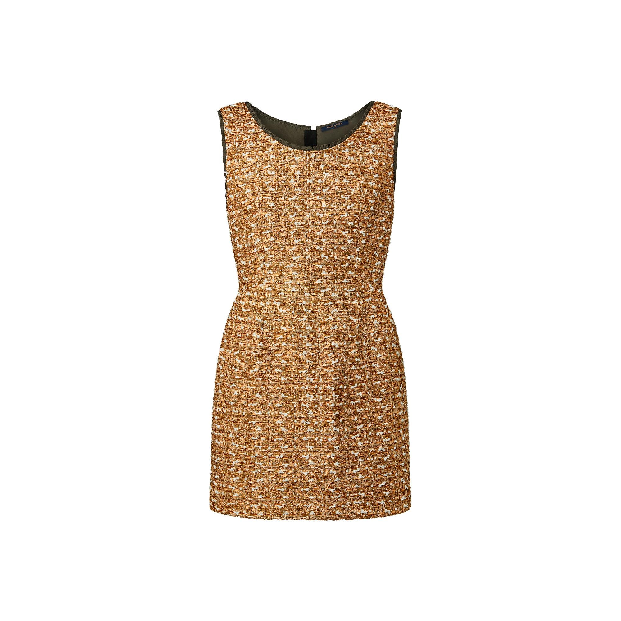 Louis Vuitton Gold Tweed Fitted Dress – Women – Ready-to-Wear 1AAMHH