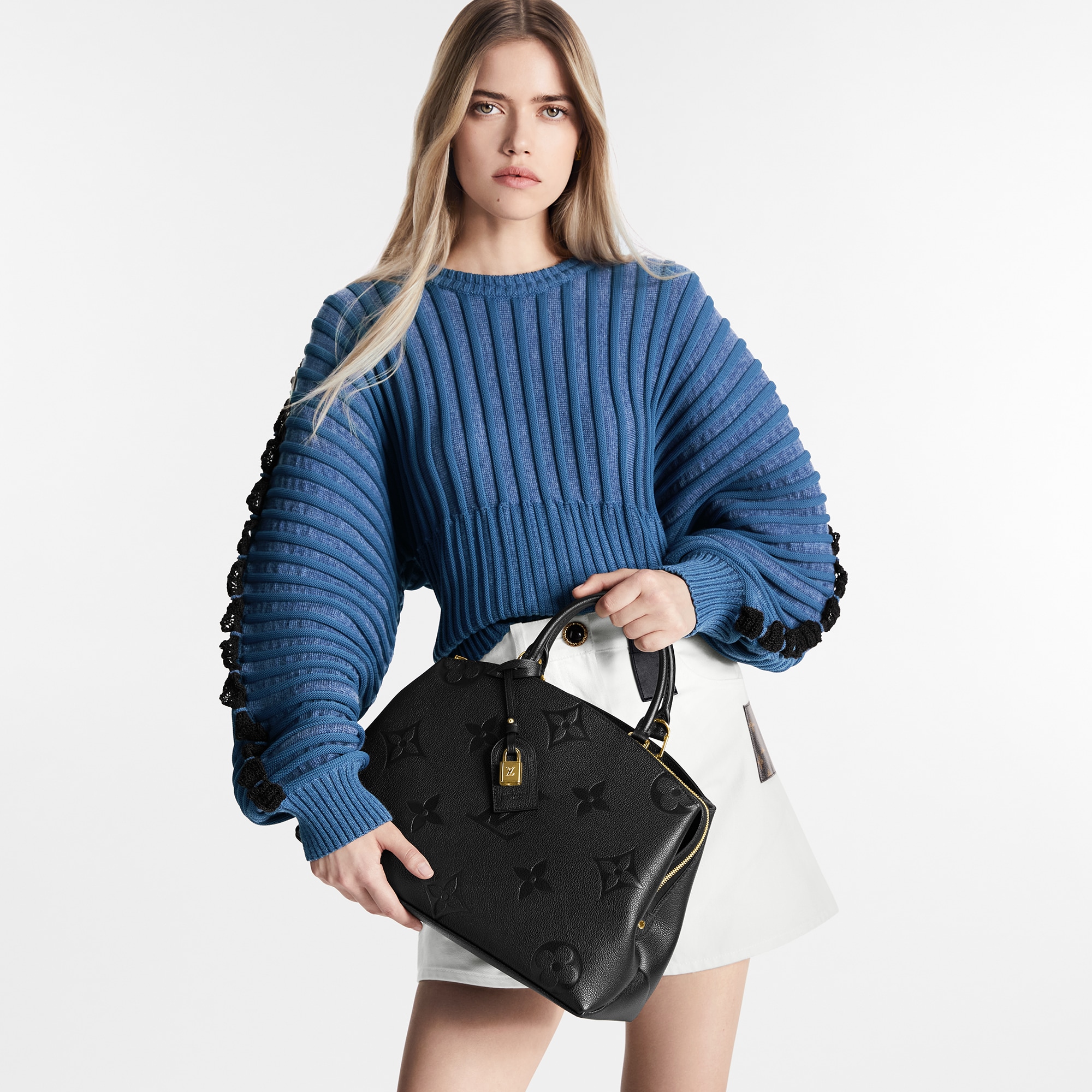 Louis Vuitton Grand Palais Monogram Empreinte Leather – Women – Handbags M45811 Black
