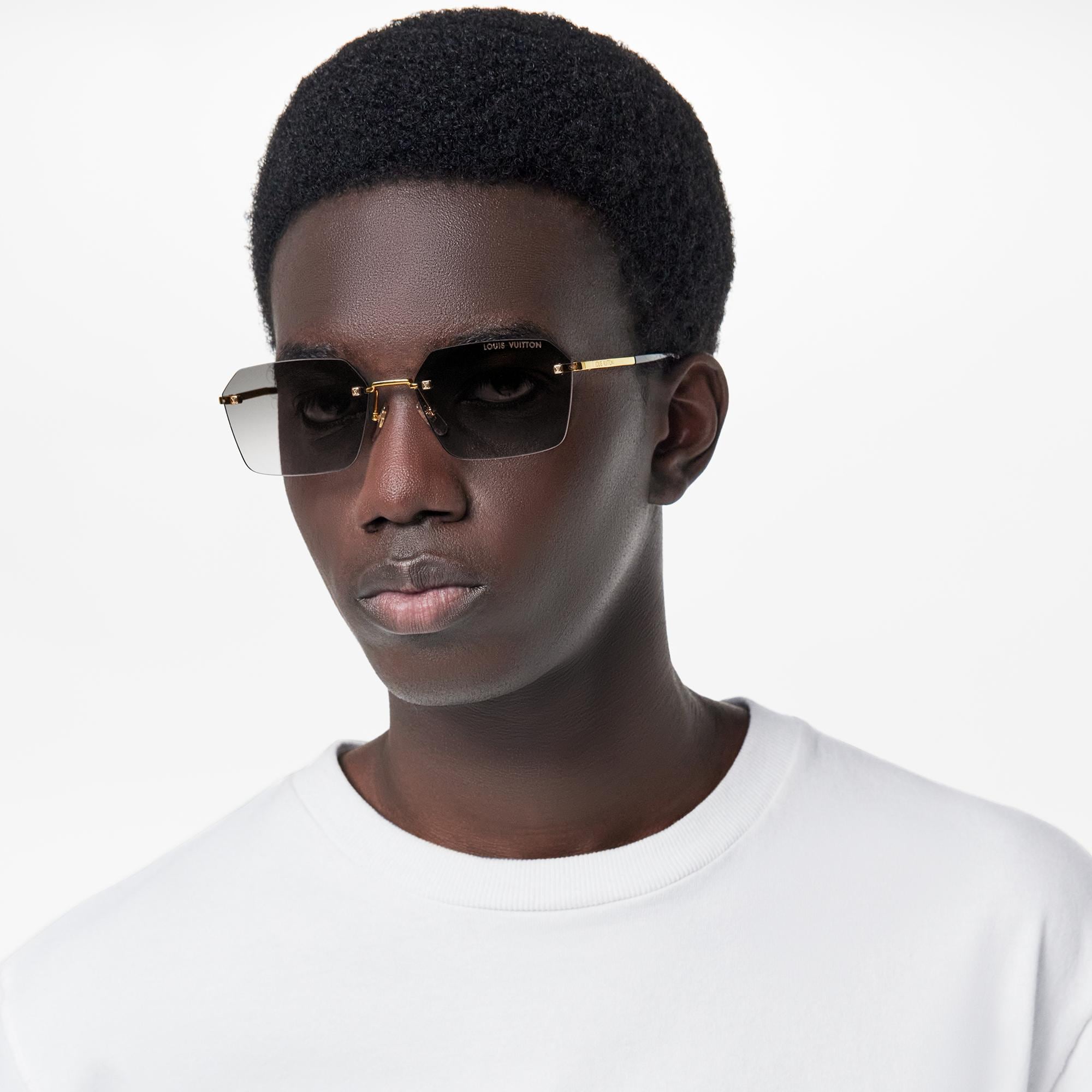 Louis Vuitton LV Air Square Sunglasses – Men – Accessories Z1695U Gold