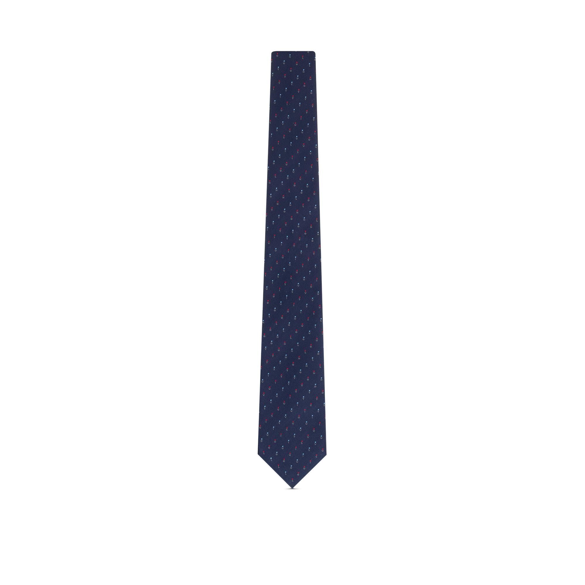 Louis Vuitton LV Spelling Tie – Men – Accessories M77846 Navy Blue