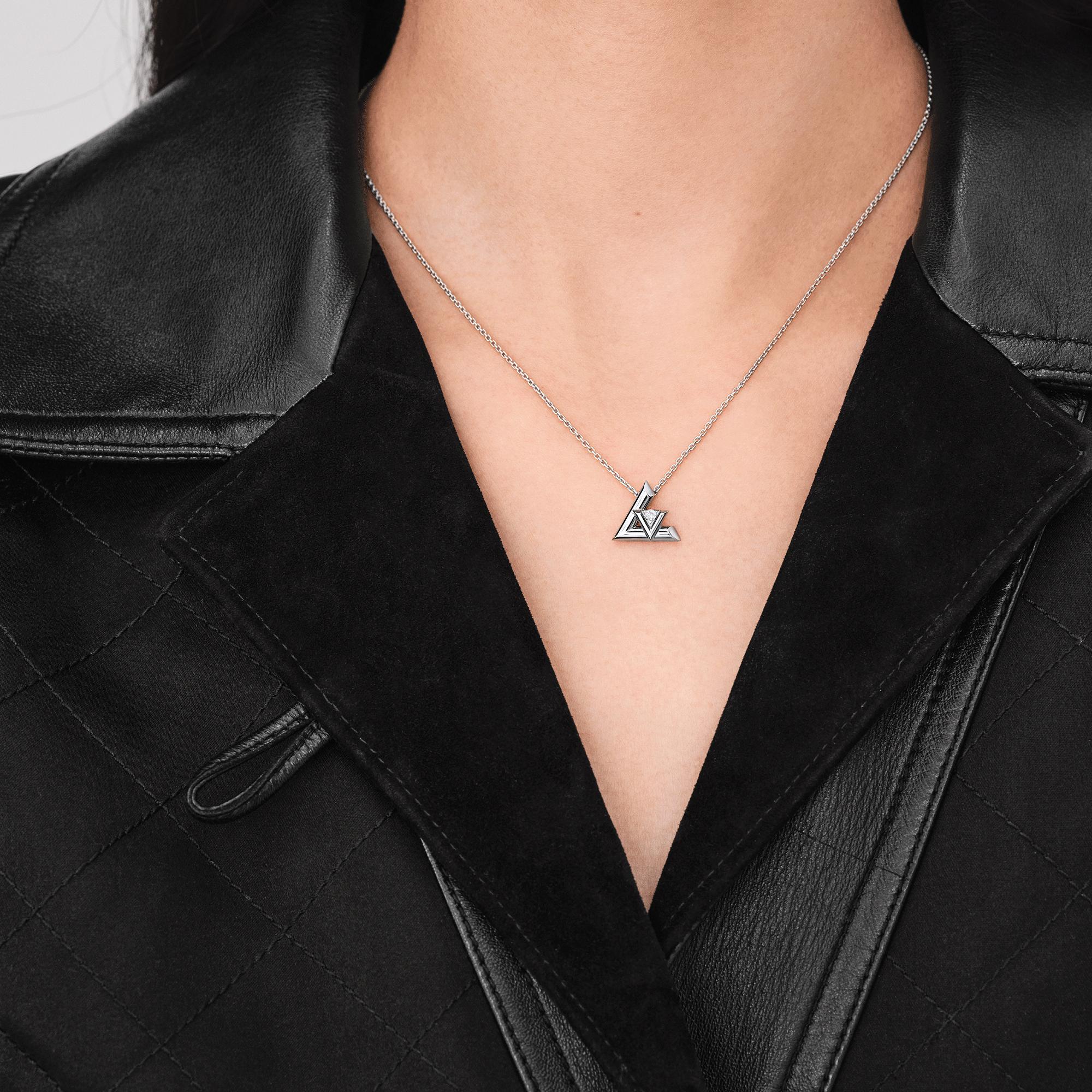 Louis Vuitton LV Volt One Small Pendant, White Gold And Diamond – Jewelry – Categories Q93806