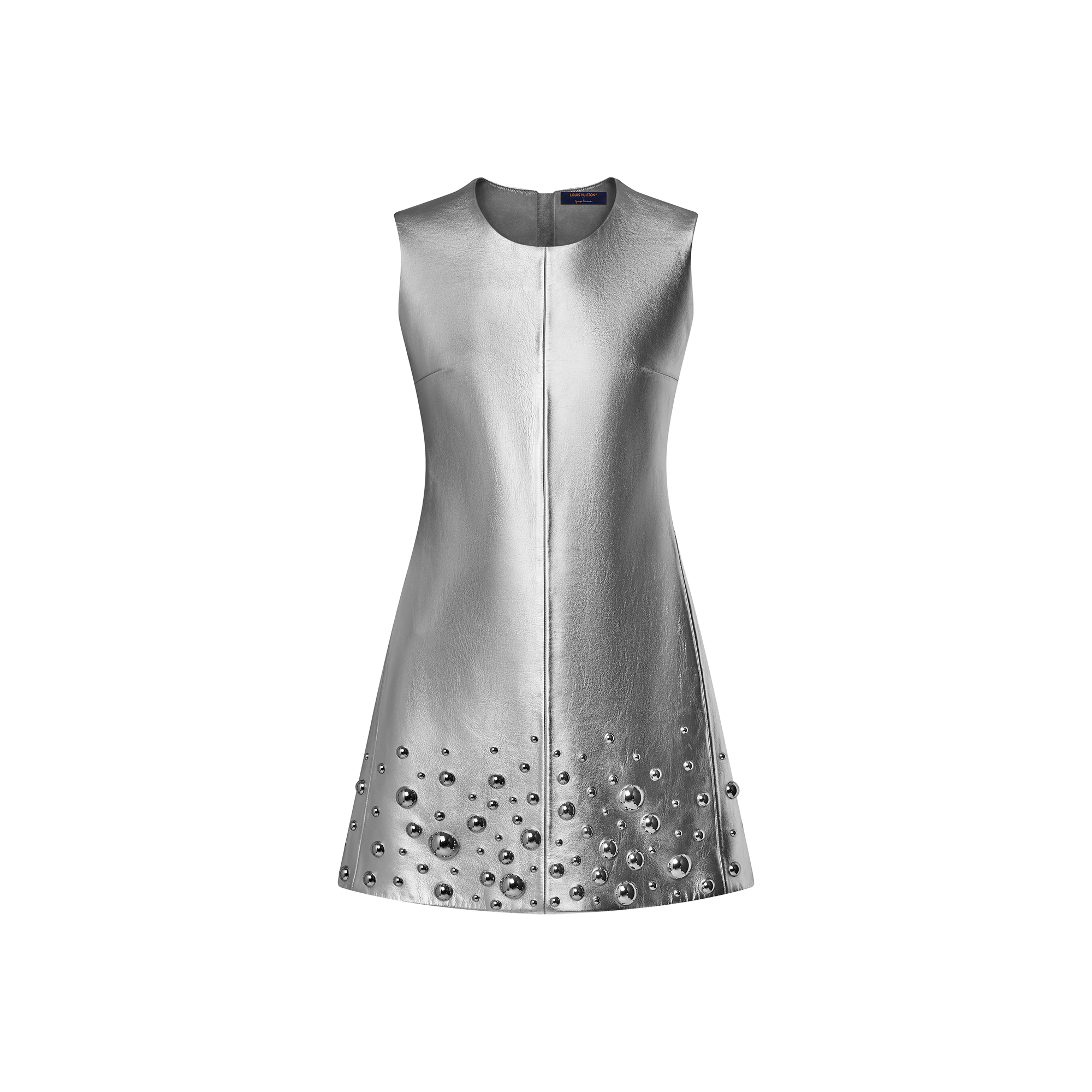 Louis Vuitton LV x YK Metal Studs Metallized Leather Dress – Women – Ready-to-Wear 1AB7U6