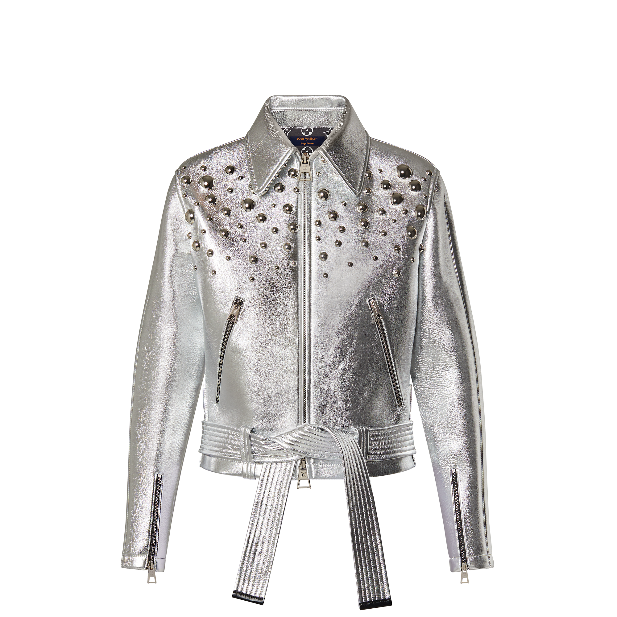 Louis Vuitton LV x YK Metal Studs Metallized Leather Jacket – Women – Ready-to-Wear 1AB7TY