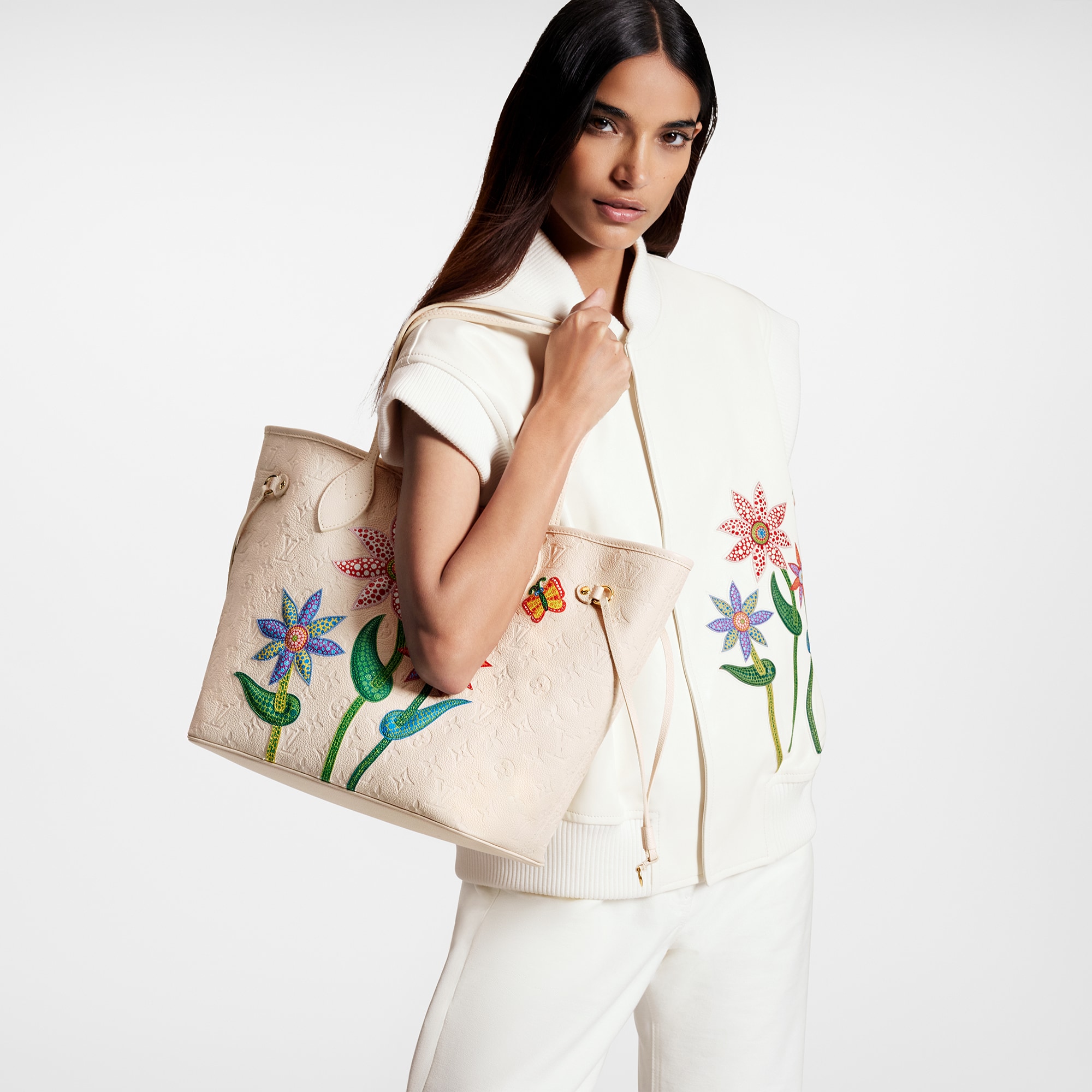 Louis Vuitton LV x YK Neverfull MM Monogram Empreinte Leather – Women – Handbags M21733