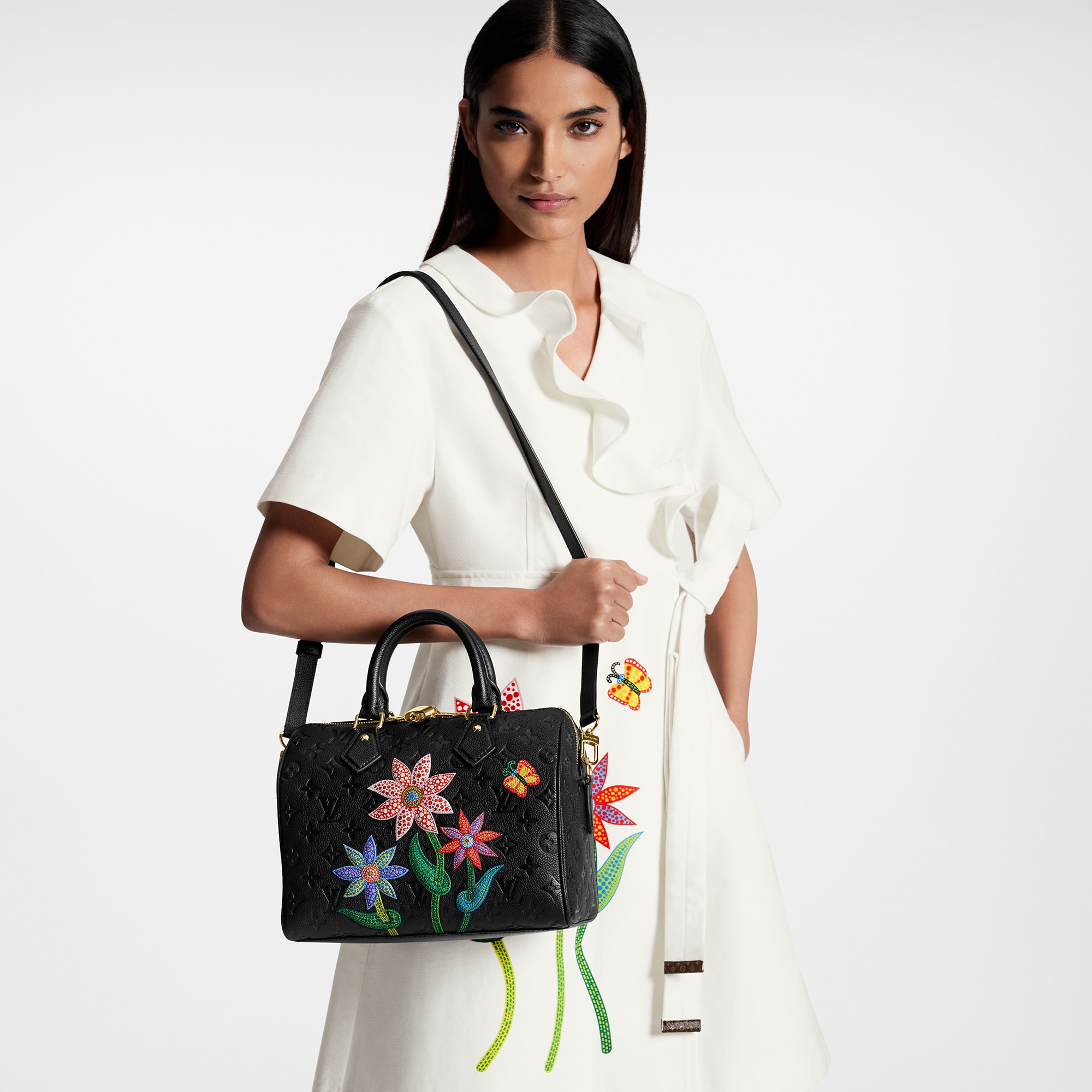 Louis Vuitton LV x YK Speedy Bandoulière 25 Monogram Empreinte Leather – Women – Handbags M46415