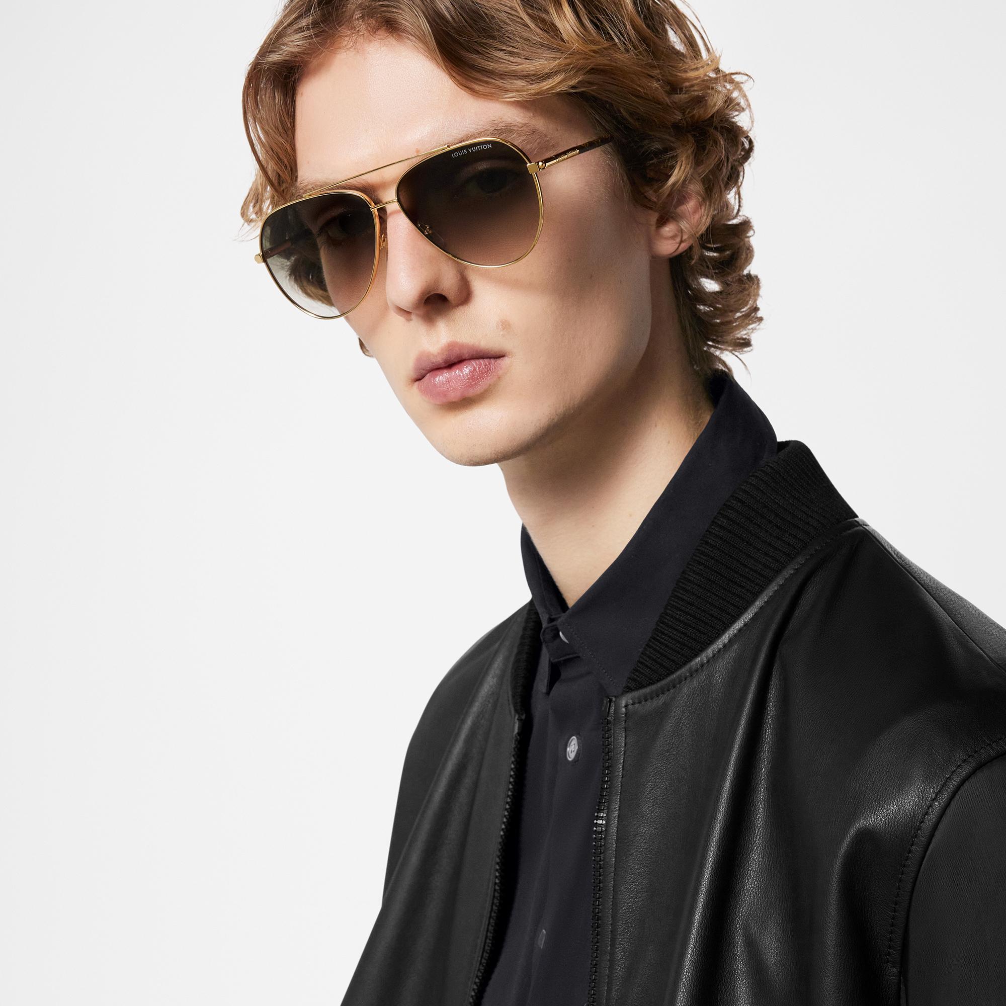 Louis Vuitton MNG Blaze Pilot Sunglasses – Men – Accessories Z1797U Gold