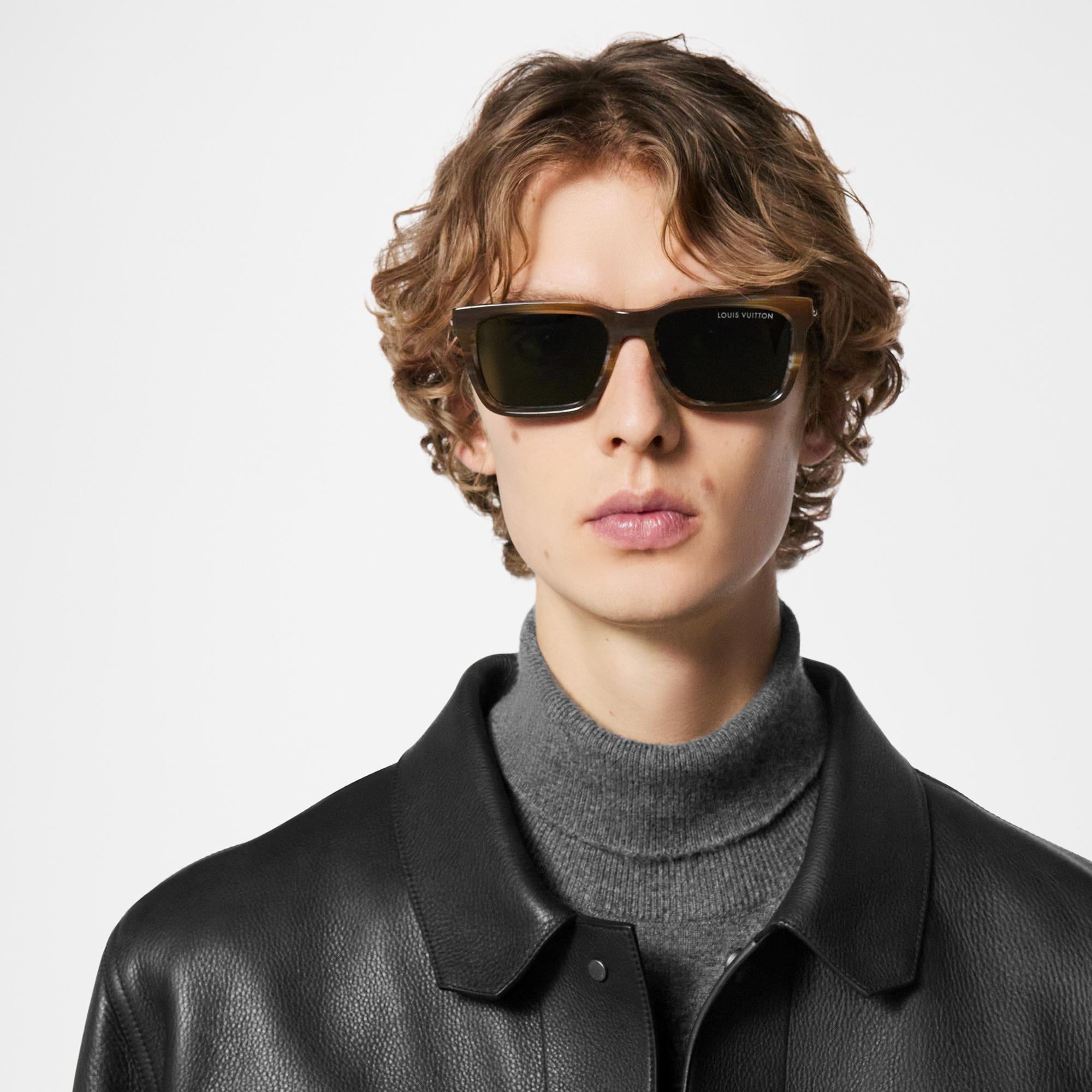 Louis Vuitton MNG Blaze Square Sunglasses – Men – Accessories Z1831U Dark Brown