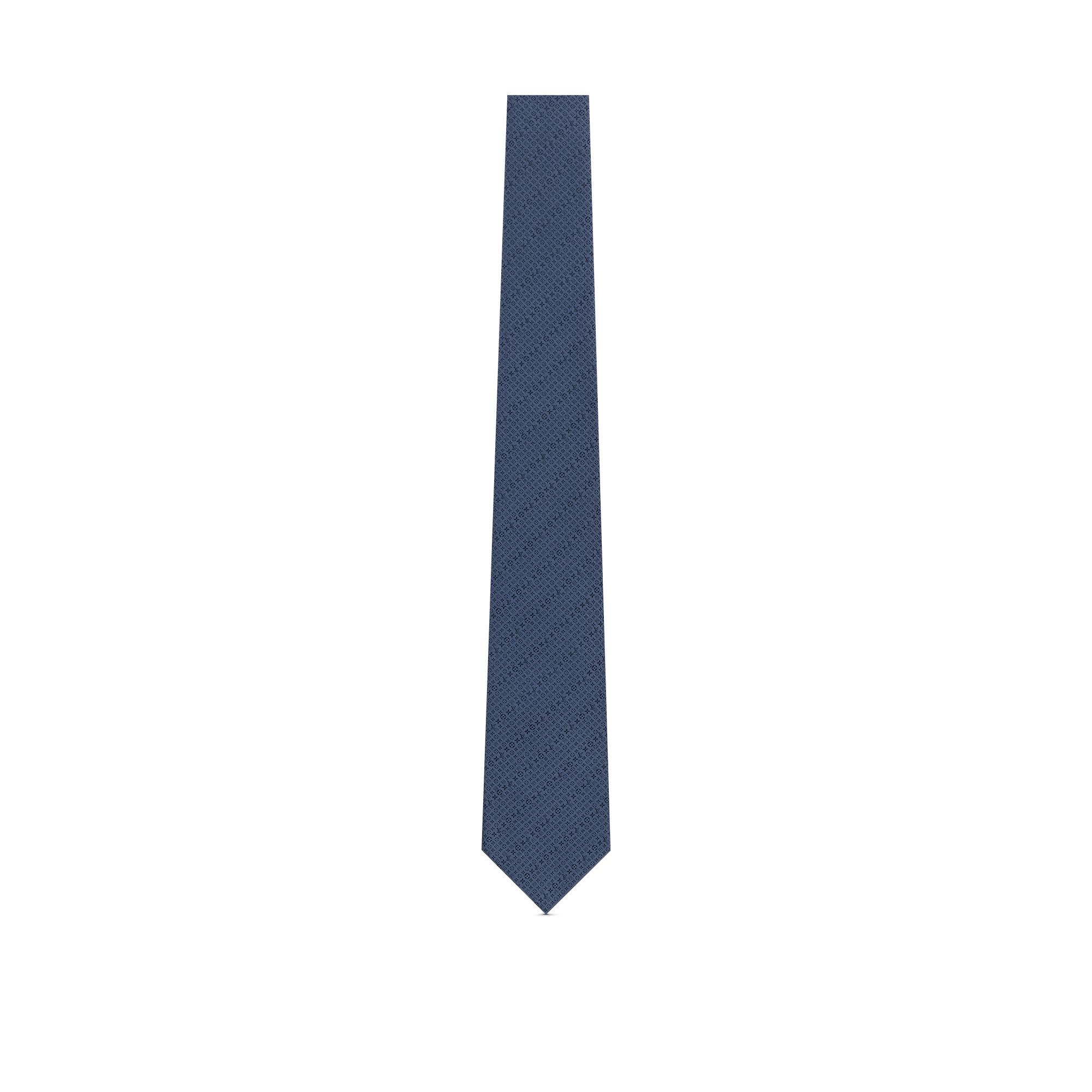 Louis Vuitton Monogram Discrete Tie – Men – Accessories M77600 Navy Blue