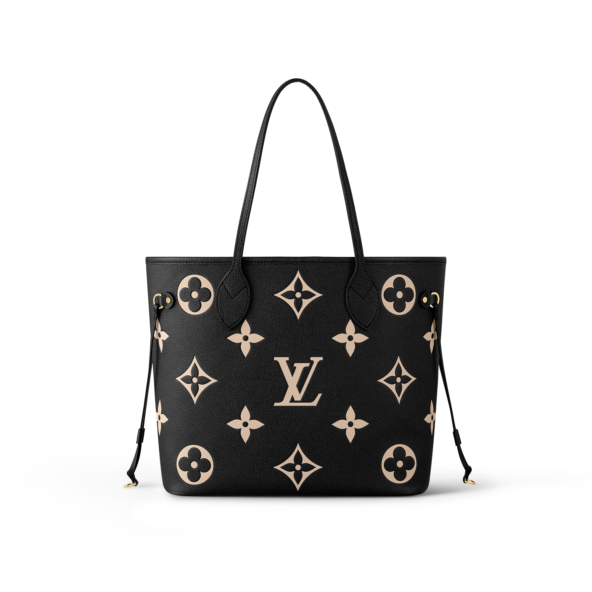 Louis Vuitton Neverfull MM Monogram Empreinte Leather – Women – Handbags M58907 Black/Beige