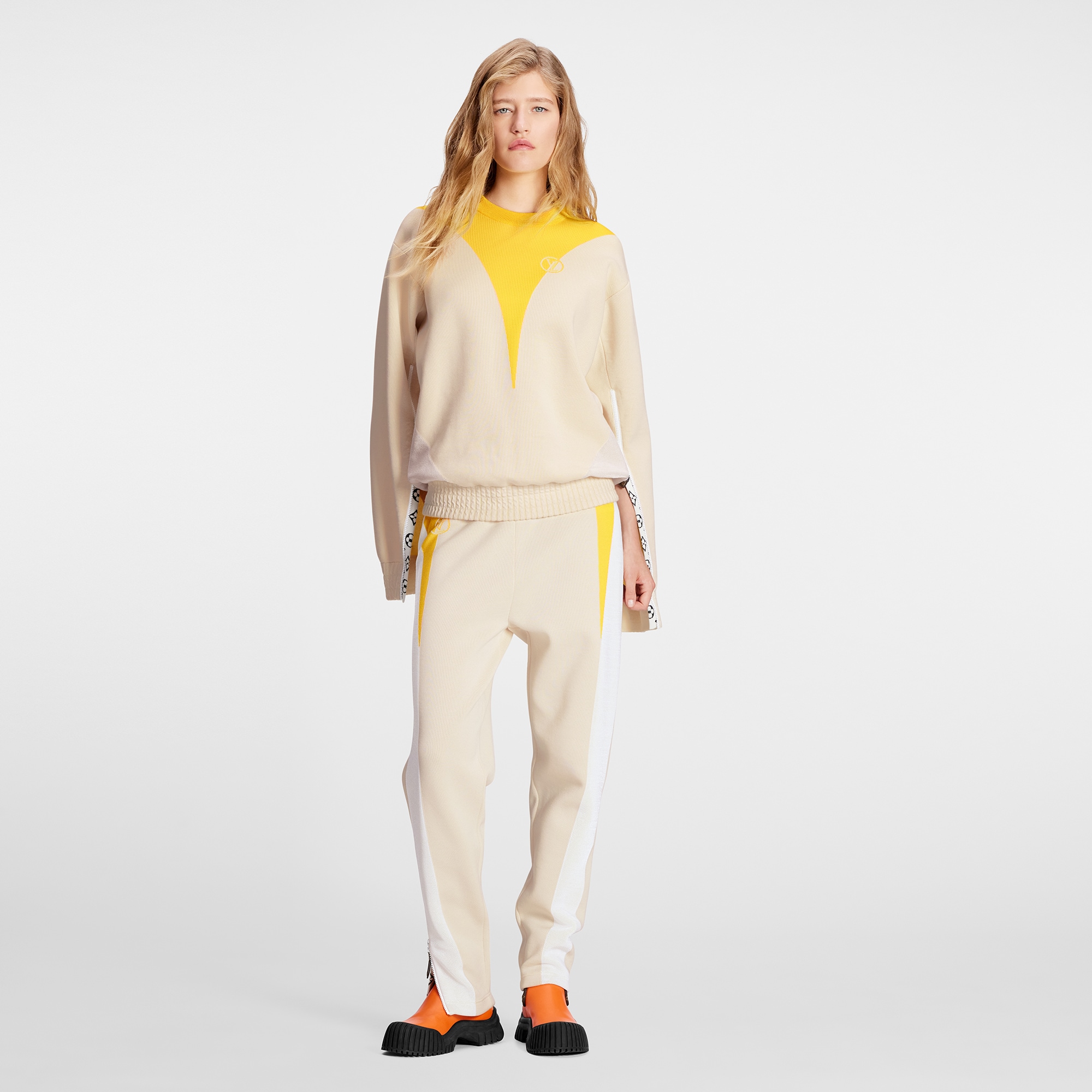 Louis Vuitton Open Sleeve Yellow Accent Sweater – Women – Ready-to-Wear 1AAWU1 S