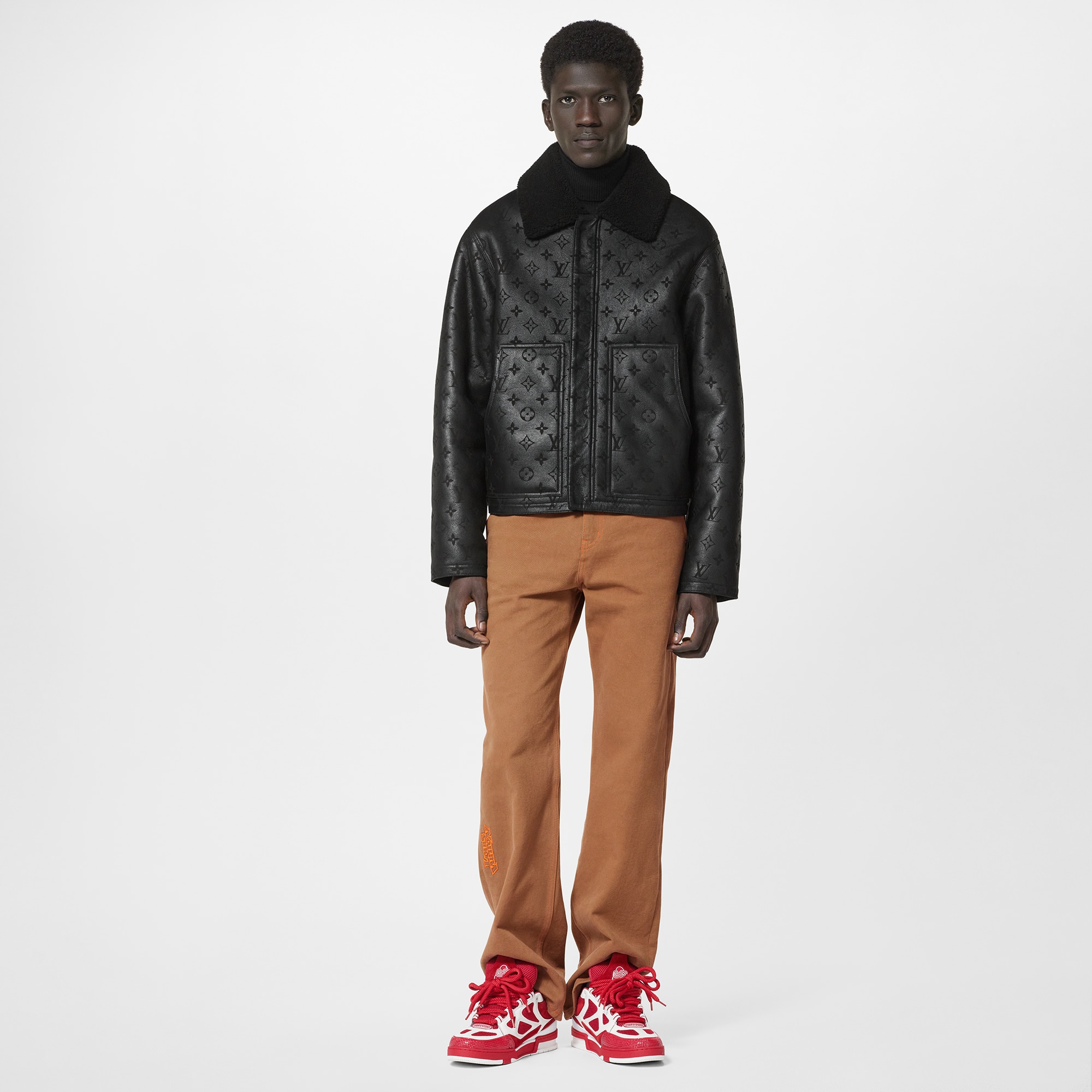 Louis Vuitton Shearling Embossed Monogram Jacket – Men – Ready-to-Wear 1AAU2E