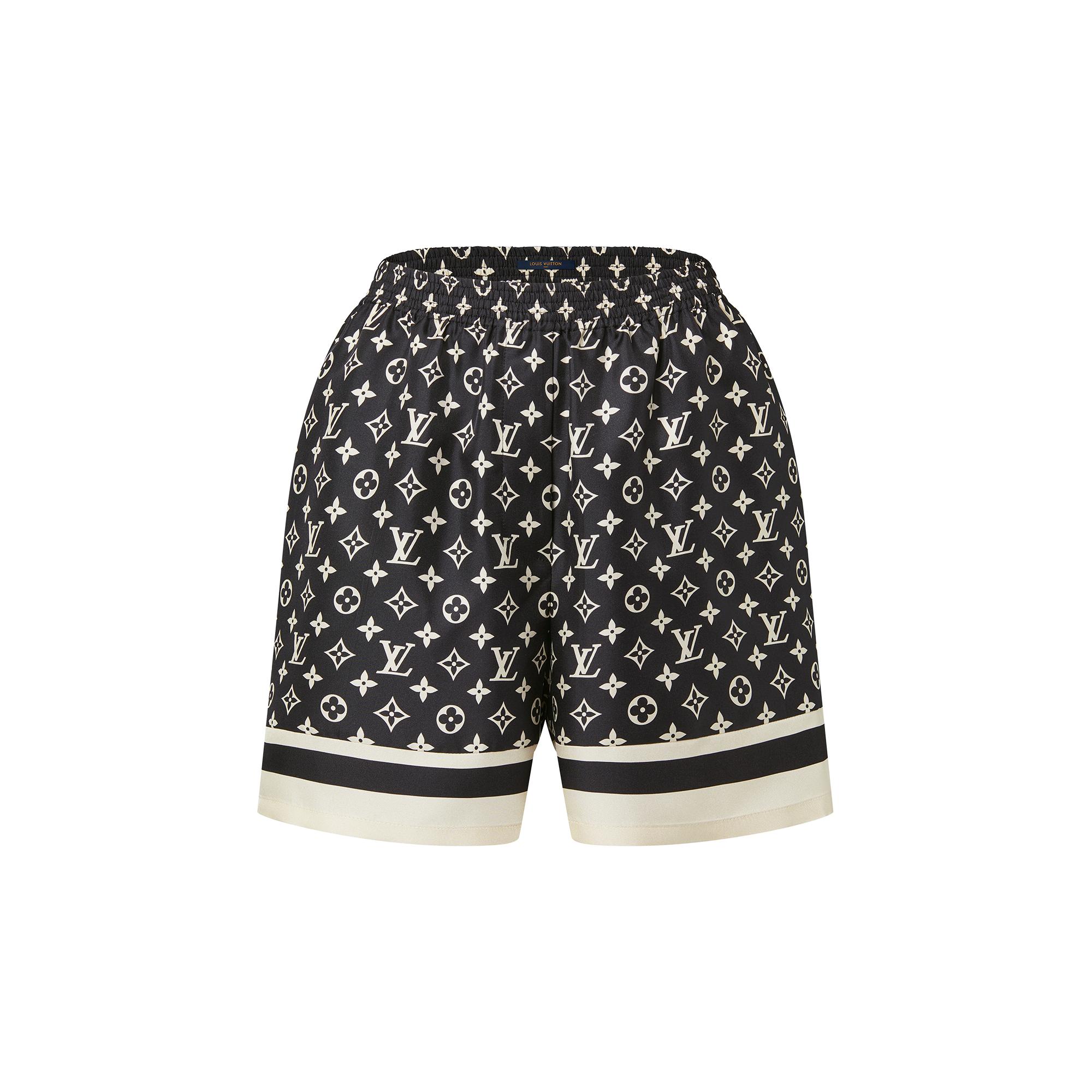 Louis Vuitton Stripe Accent Monogram Pajama Shorts – Women – Ready-to-Wear 1AALV8