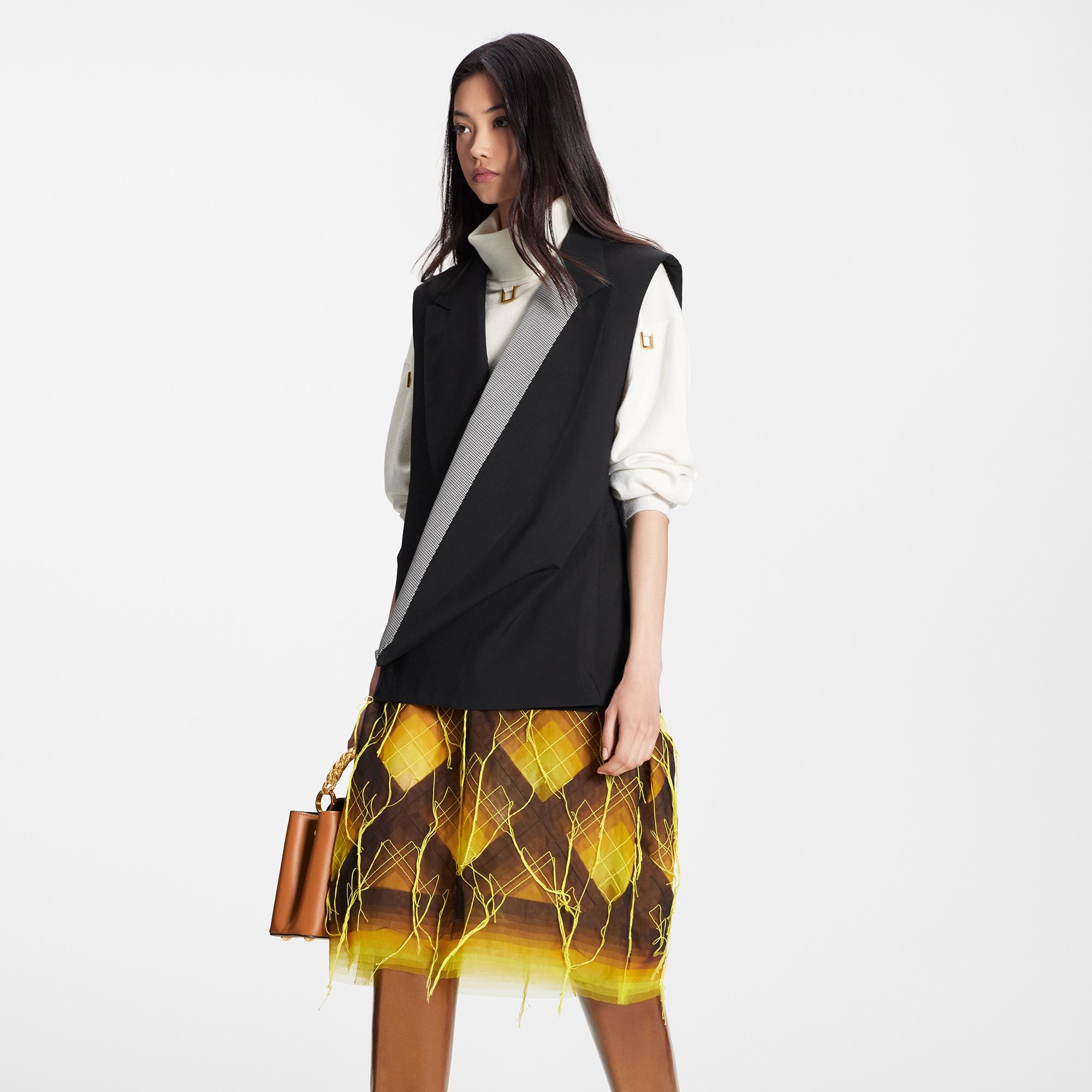 Louis Vuitton Tie Detail Sleeveless Wrap Blazer – Women – Ready-to-Wear 1AAMQN