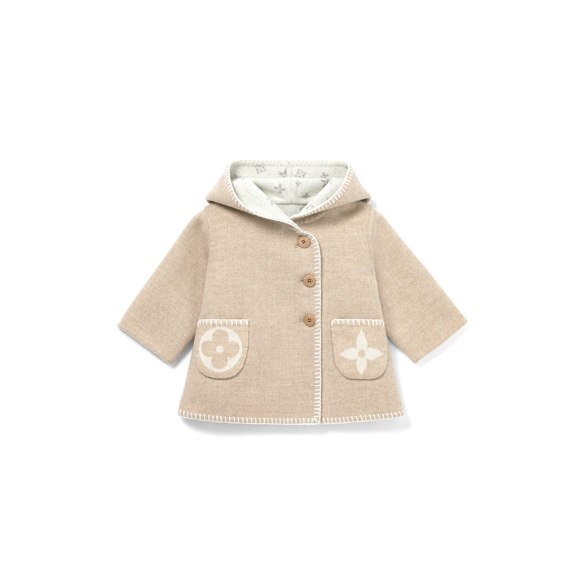 Louis Vuitton 2 Pockets Coat S00 – New – For Baby GI009D Dune