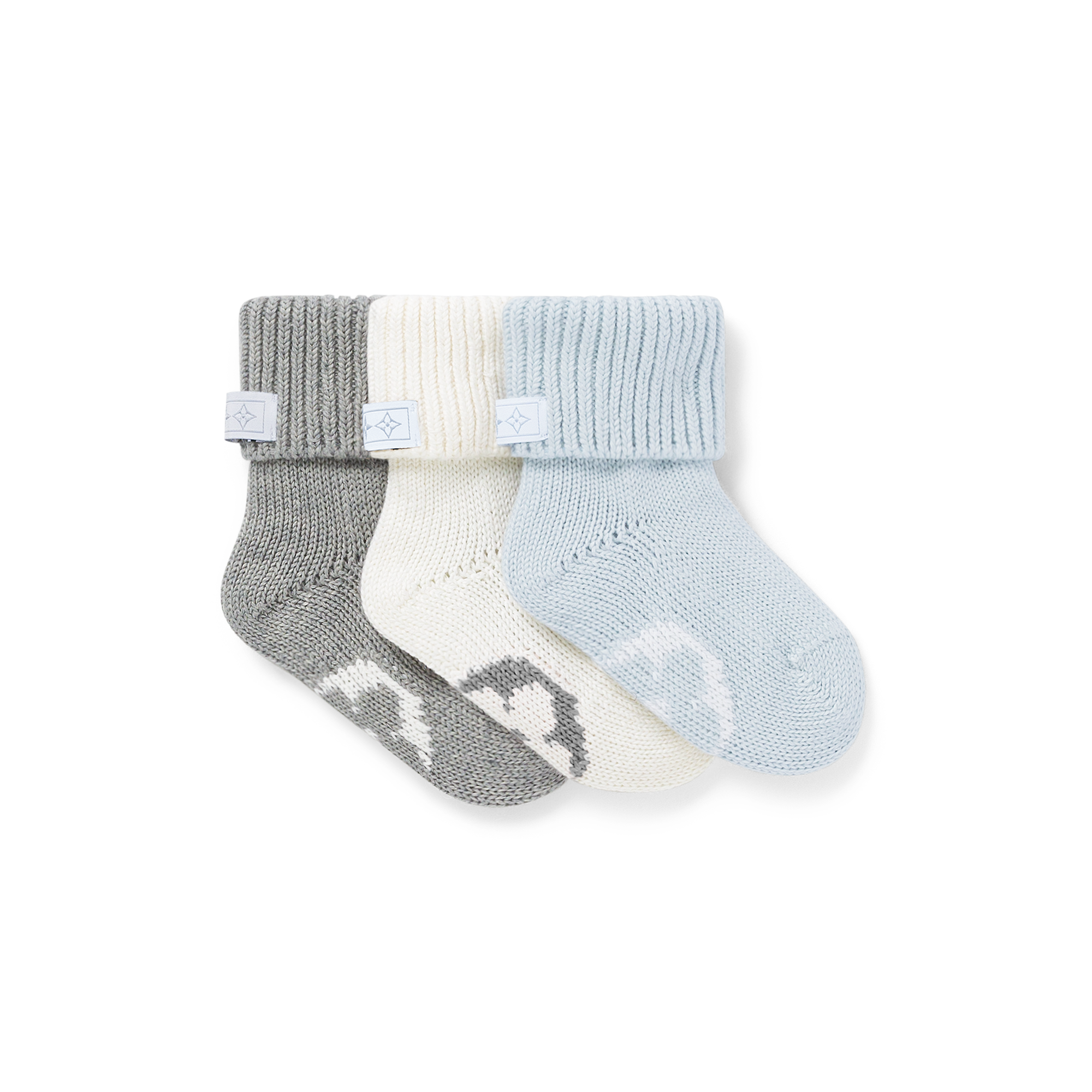 Louis Vuitton 3 Socks Set S00 – New – For Baby GI025D Multicolor