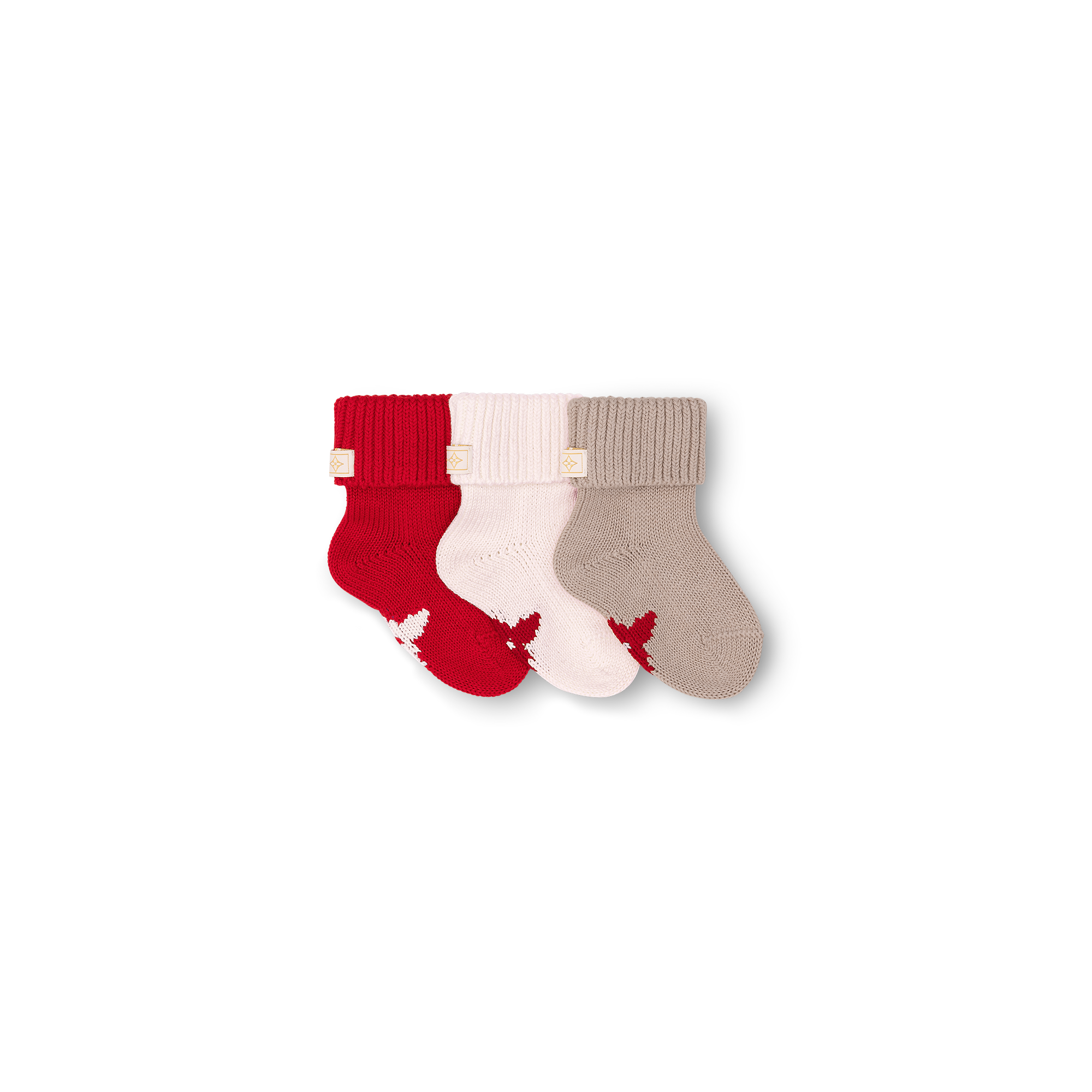 Louis Vuitton 3 Socks Set S00 – New – For Baby GI092D