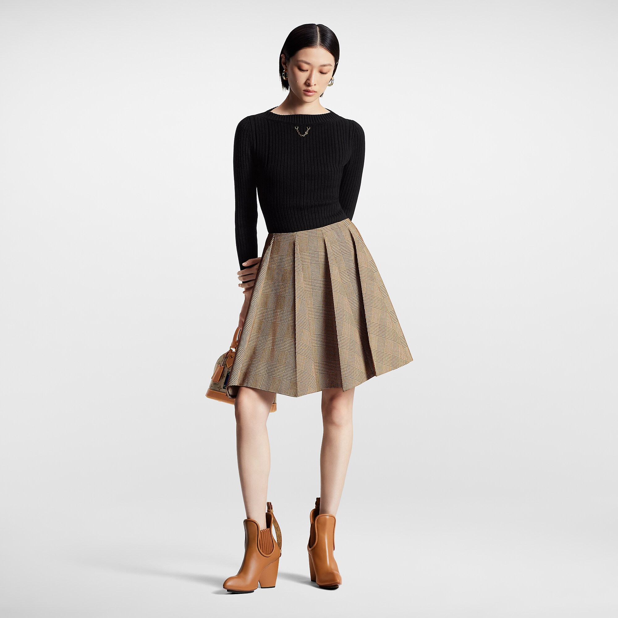 Louis Vuitton 3D Pleat Prince of Wales Skirt – Women – Ready-to-Wear 1AC1VK