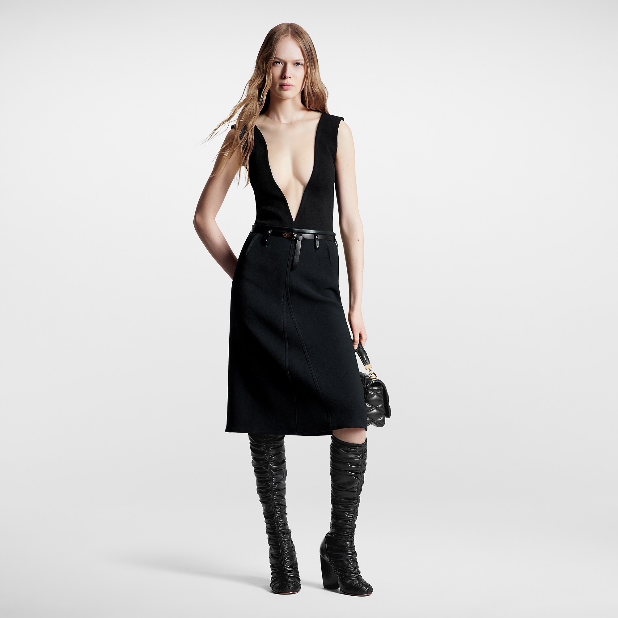 Louis Vuitton Belted Midi Skirt – Women – Ready-to-Wear 1AC1U8