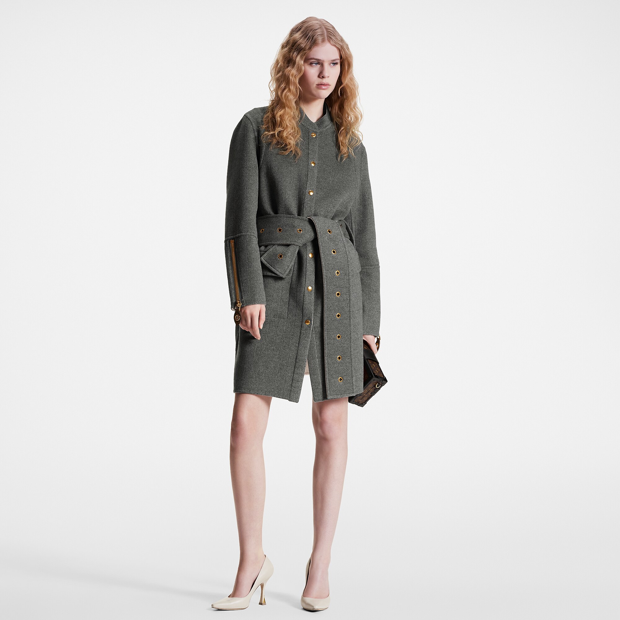 Louis Vuitton Belted Pinstripe Topstitch Coat – Women – Ready-to-Wear 1ABQSM
