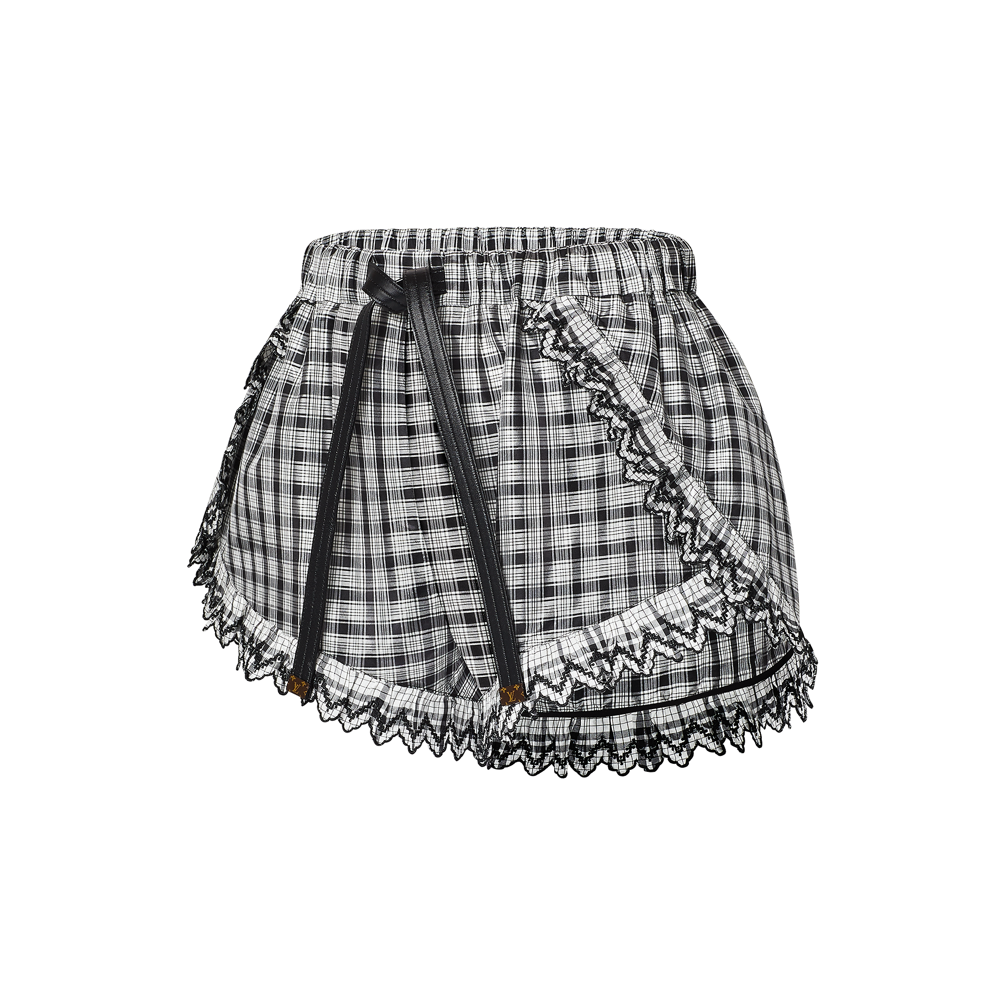 Louis Vuitton Check Ruffle Detail Mini Shorts – Women – Ready-to-Wear 1A9Z4O