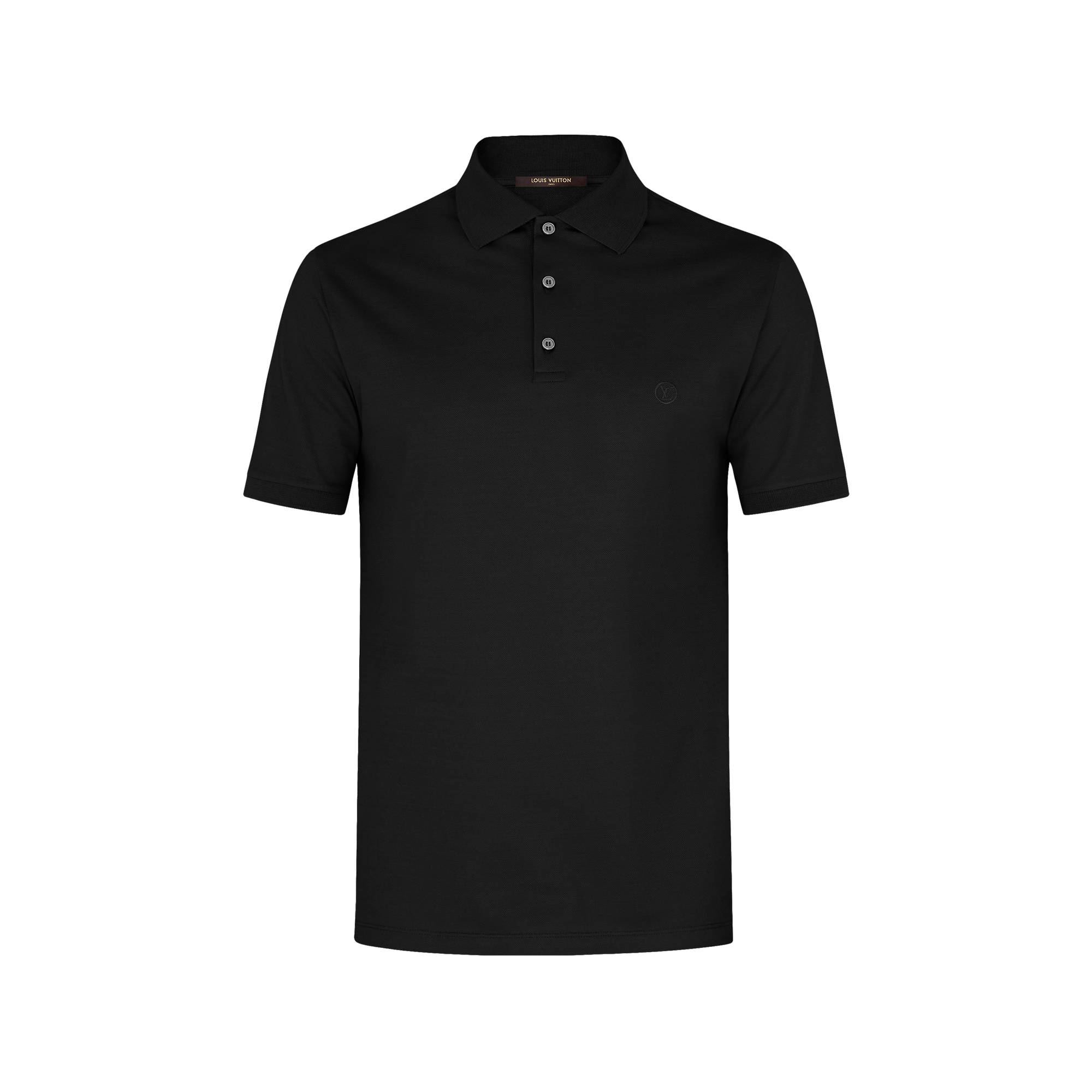 Louis Vuitton Classic Short Sleeve Pique Polo – Men – Ready-to-Wear 1A1S86 Black