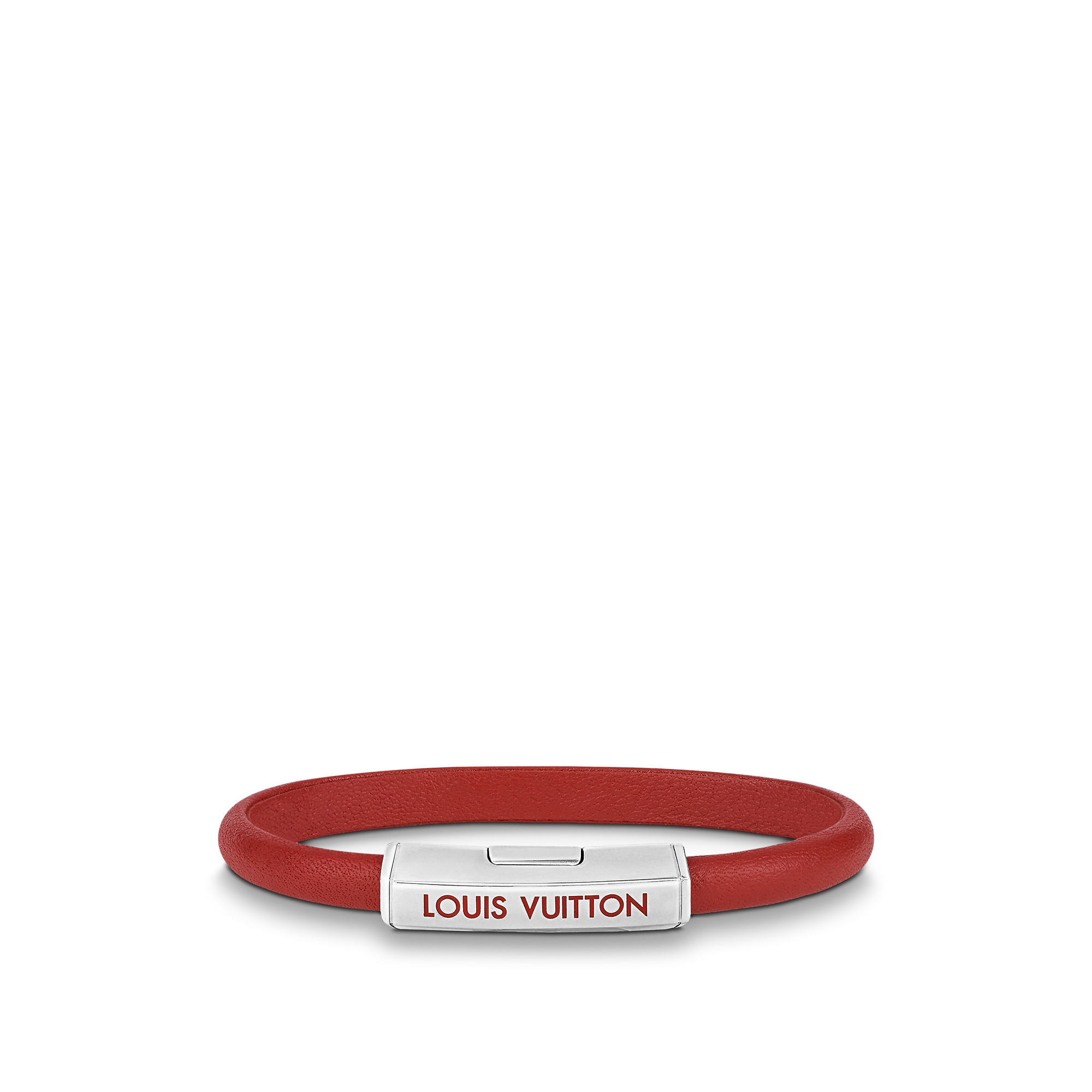 Louis Vuitton Clip It Bracelet – Men – Fashion Jewelry M8120E Red