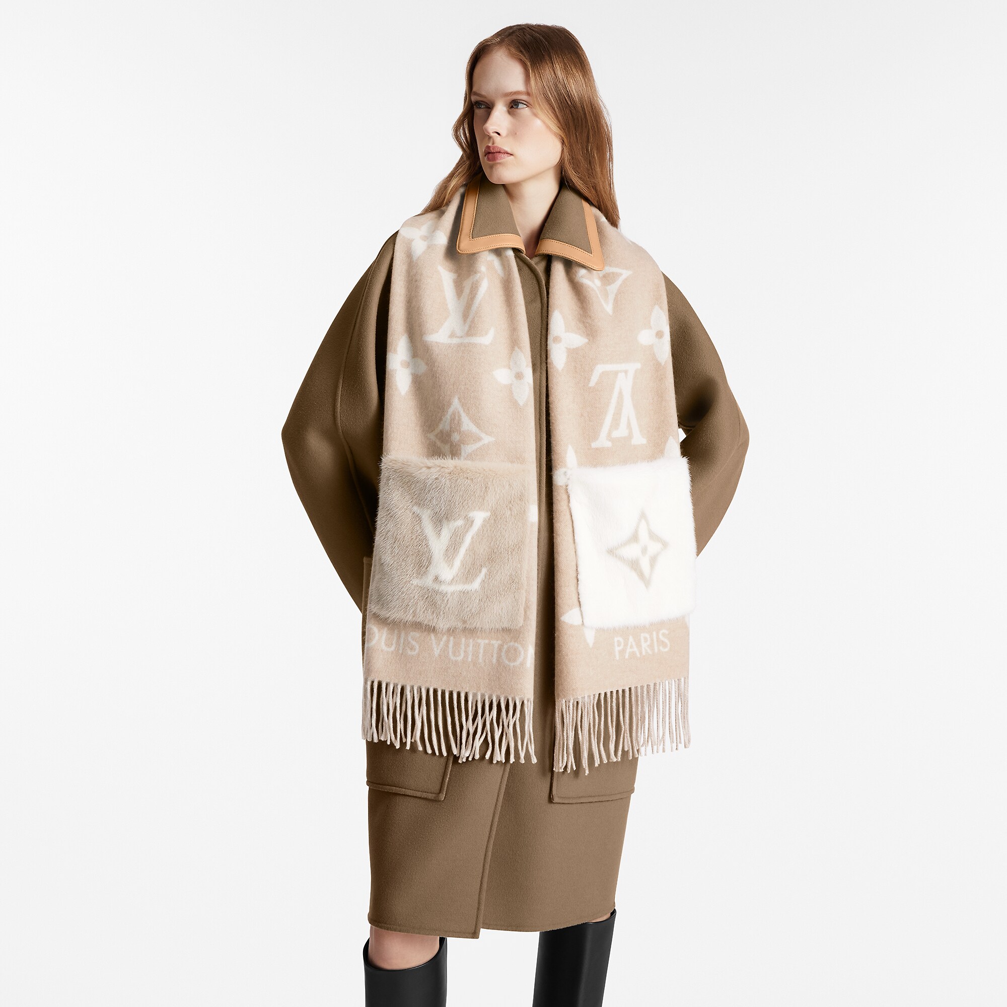 Louis Vuitton Cold Reykjavik Scarf S00 – Women – Accessories M74354 Beige