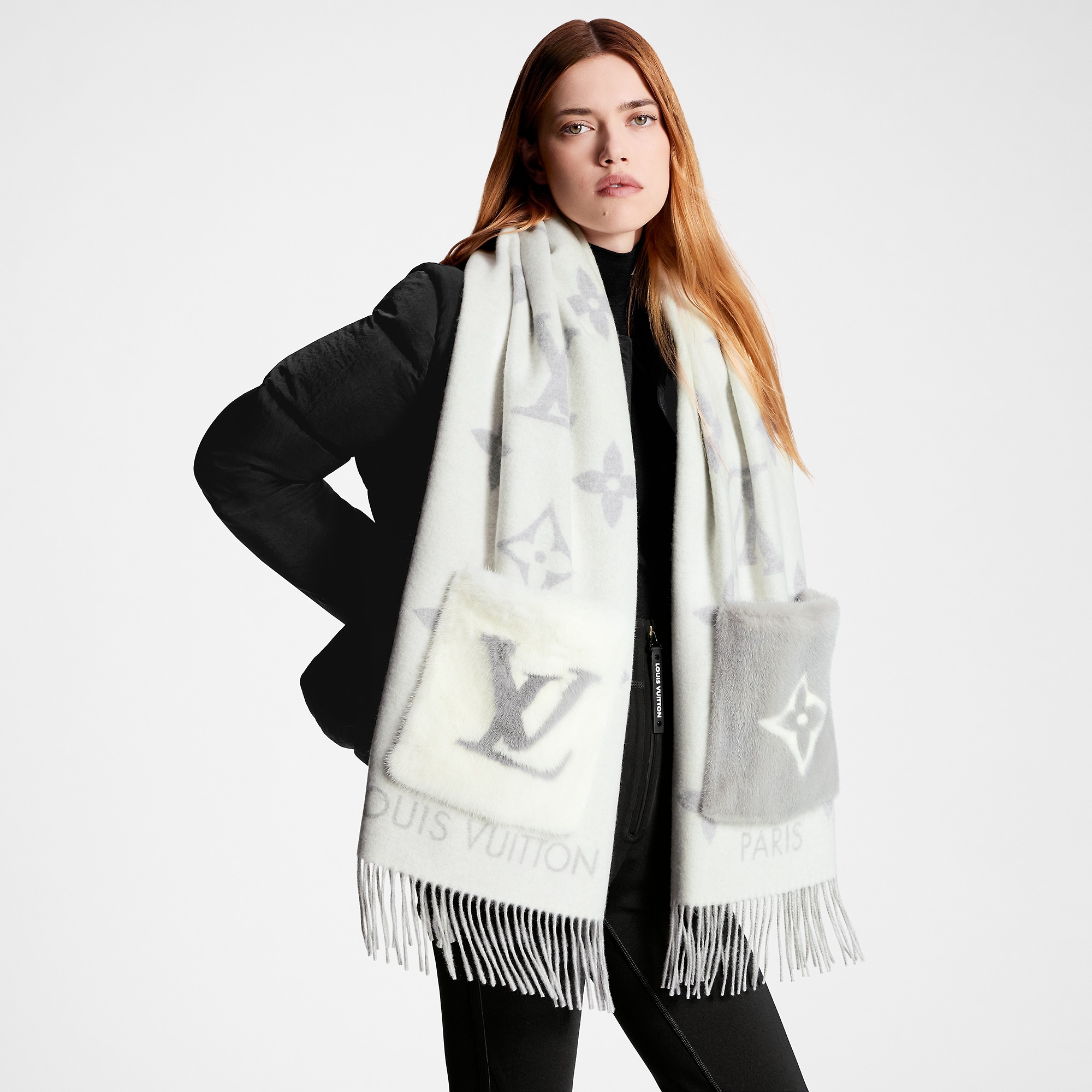Louis Vuitton Cold Reykjavik Scarf S00 – Women – Accessories M79232 Light Grey