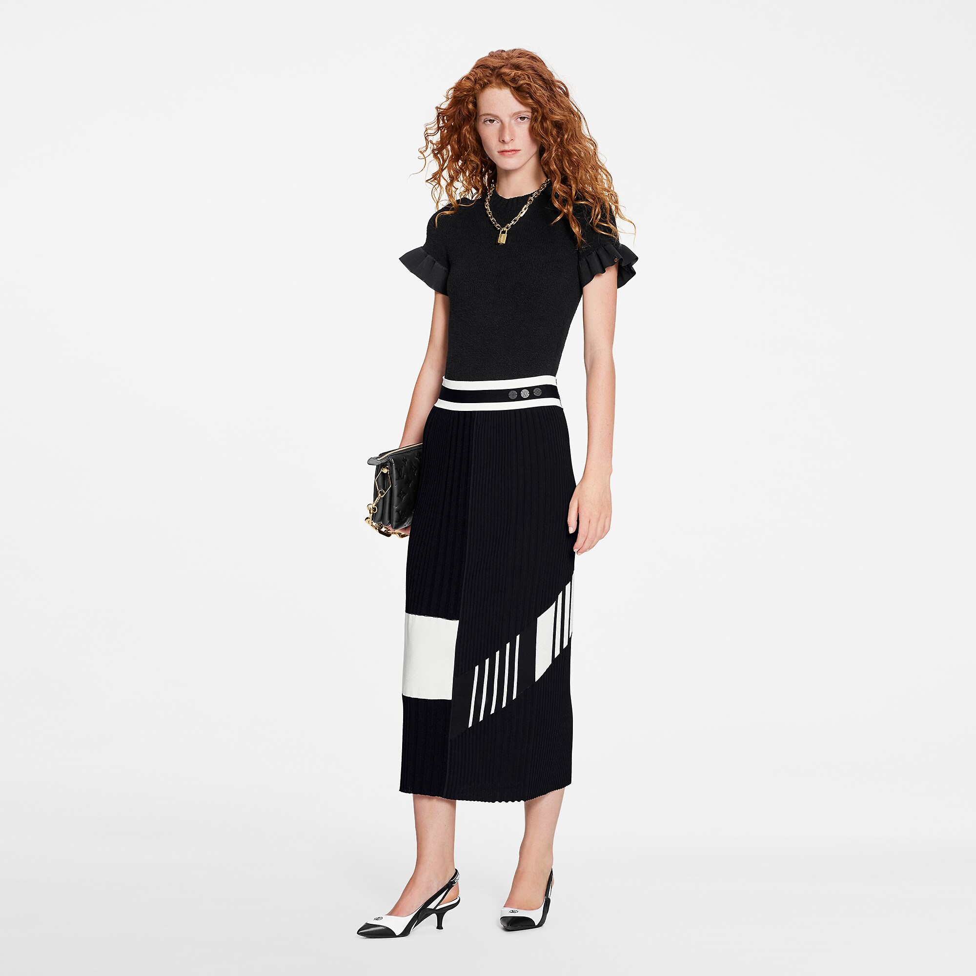 Louis Vuitton Color-Blocked Knit Midi Skirt – Women – Ready-to-Wear 1A9NNN