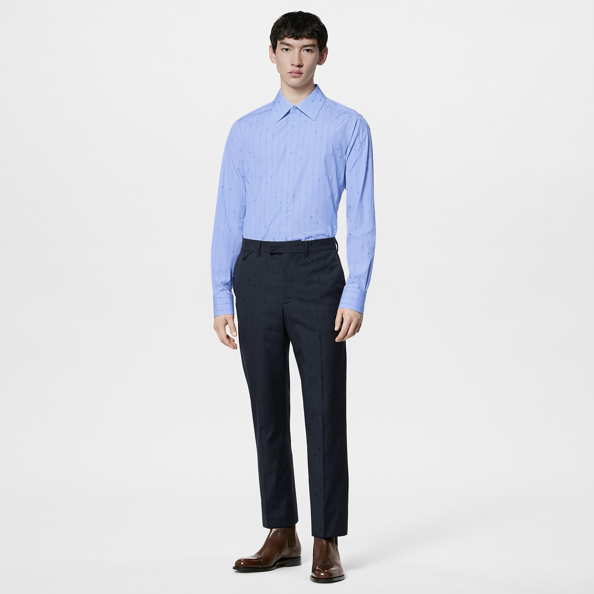 Louis Vuitton Cotton Long-Sleeved Slim Shirt – Men – Ready-to-Wear 1ABJUA